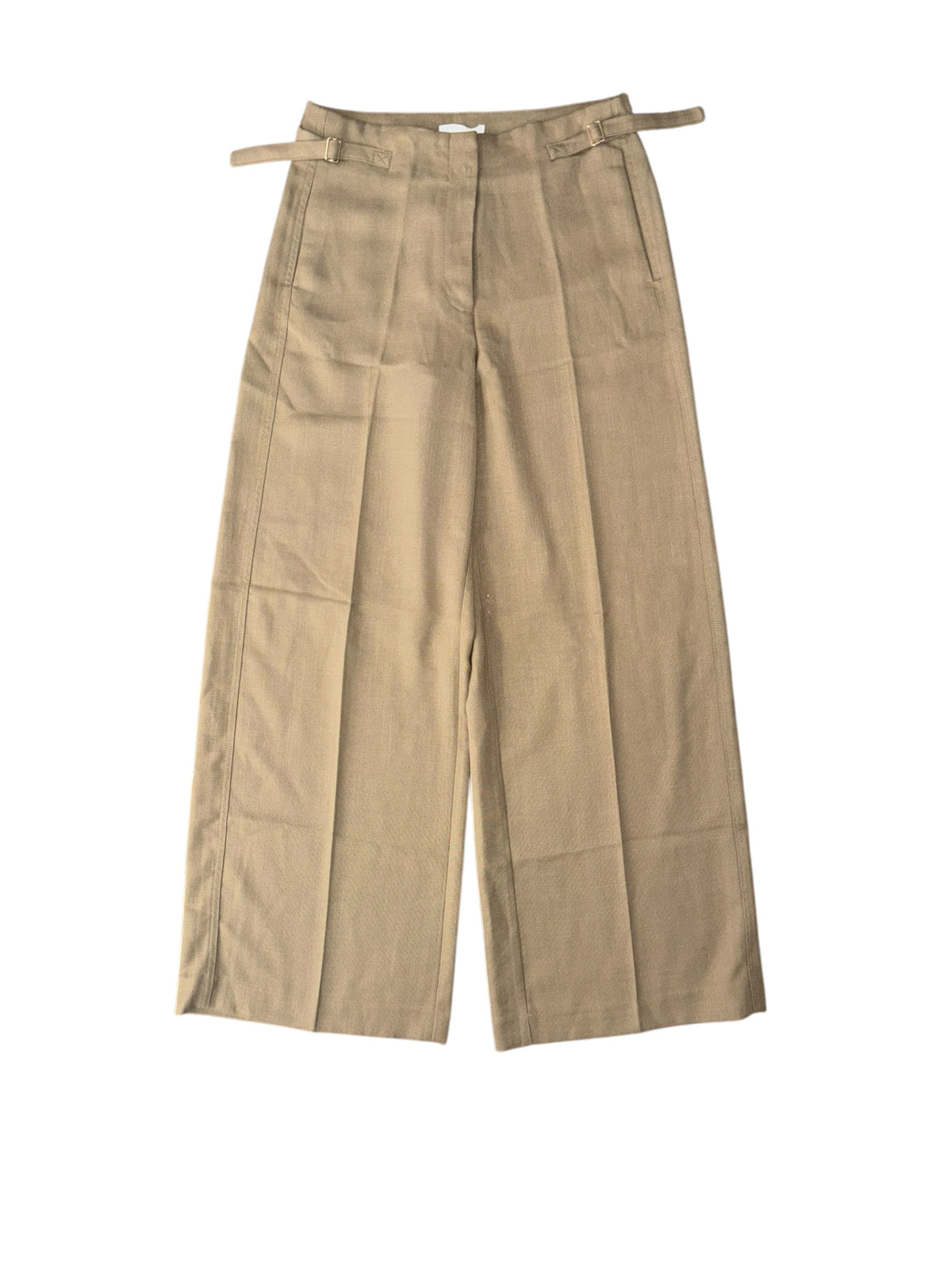 taupe h&m wide leg trousers, 6