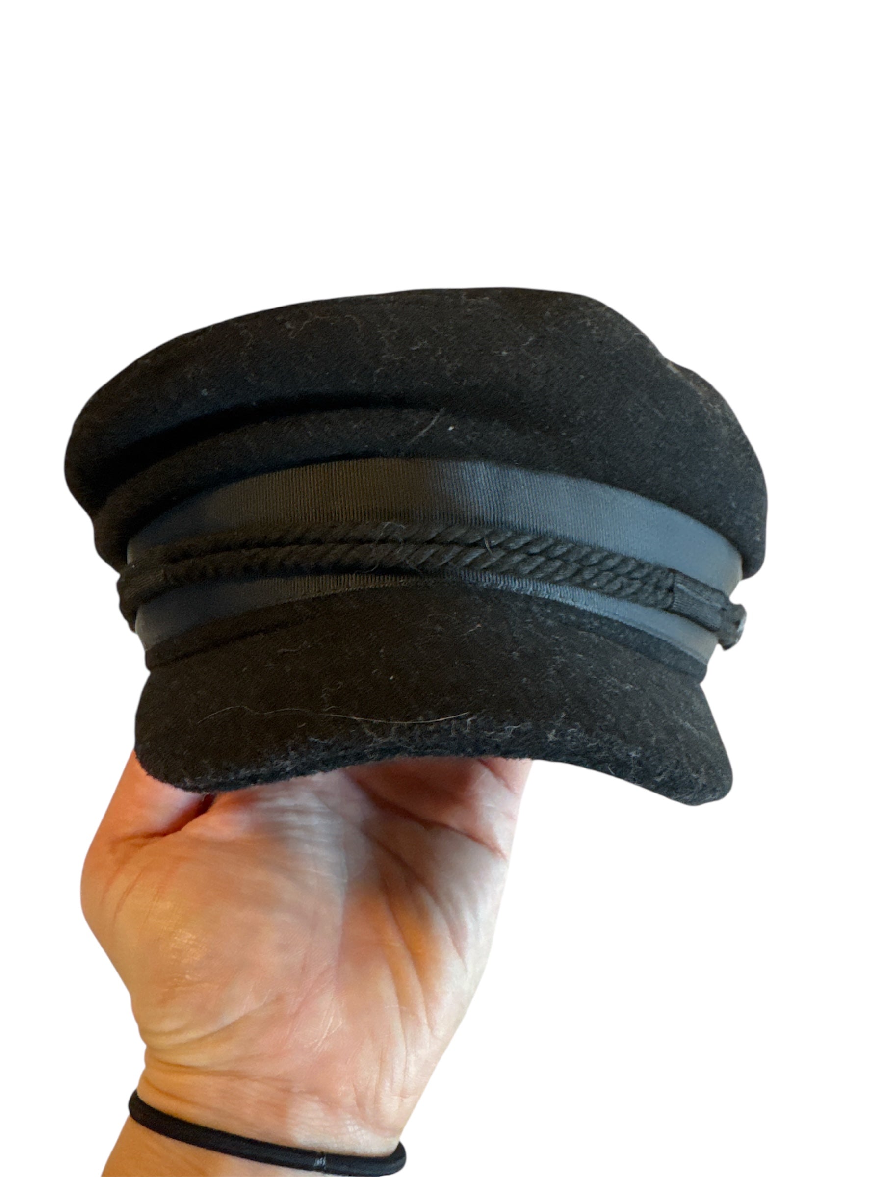 black asos conductor hat