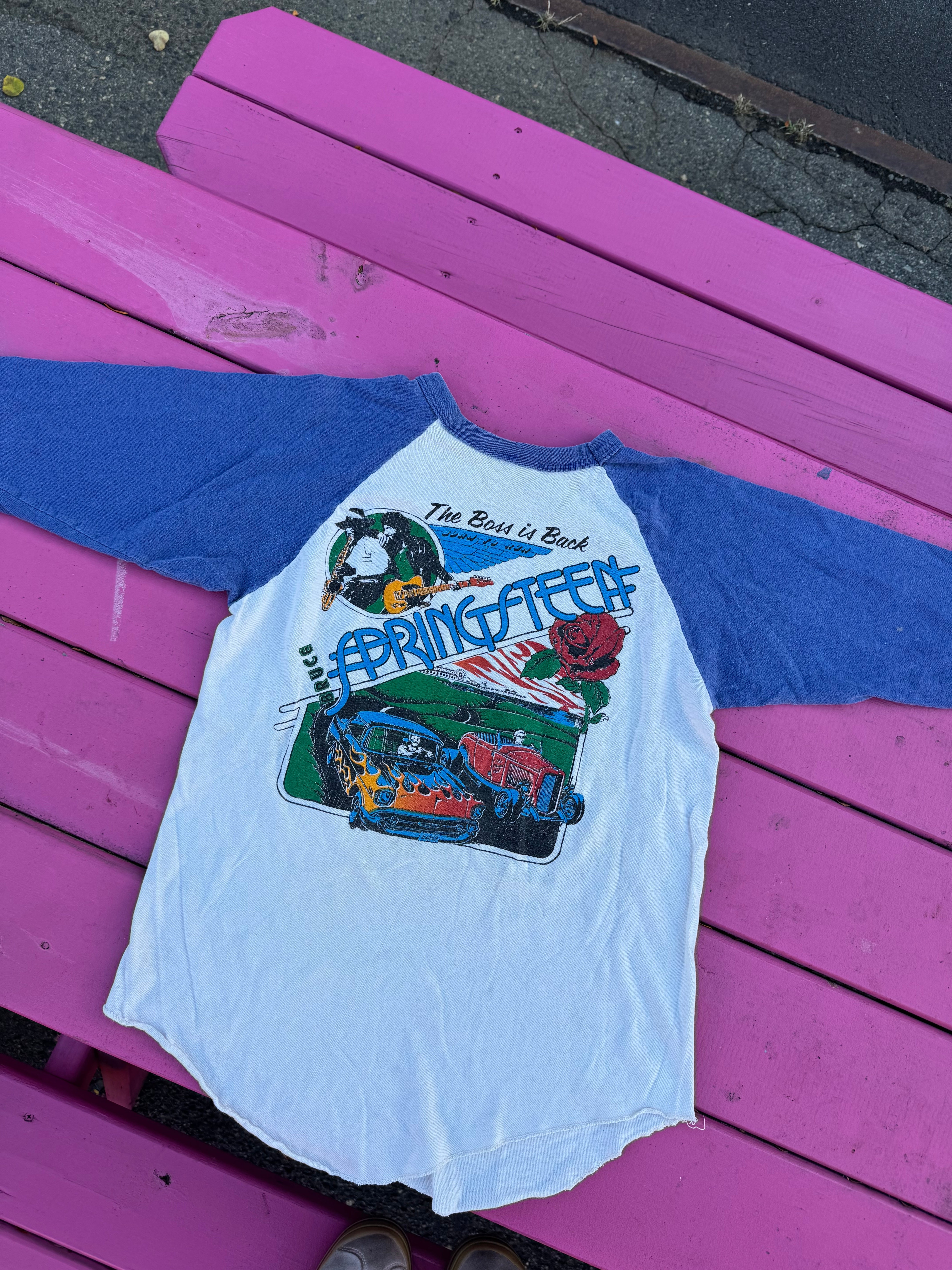 blue white  1978 bruce springsteen e street band tee, m