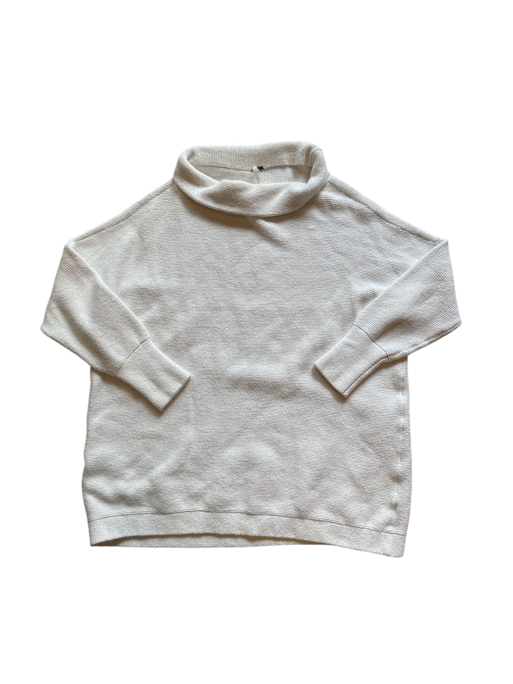 white free people turtleneck, L