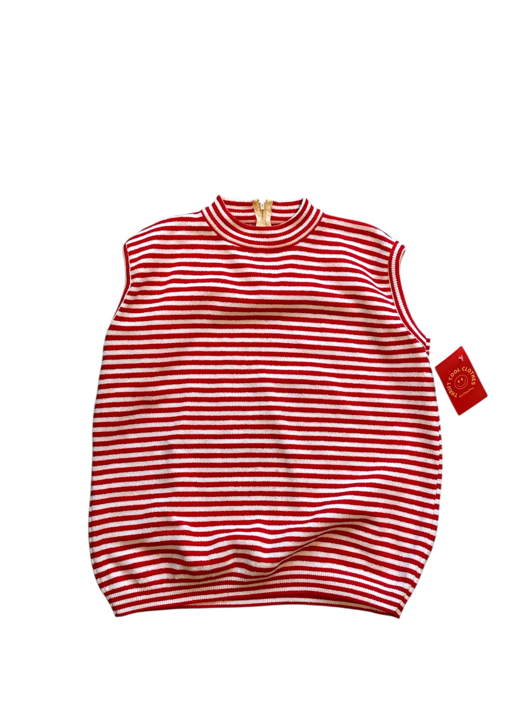 red white  vtg striped tank