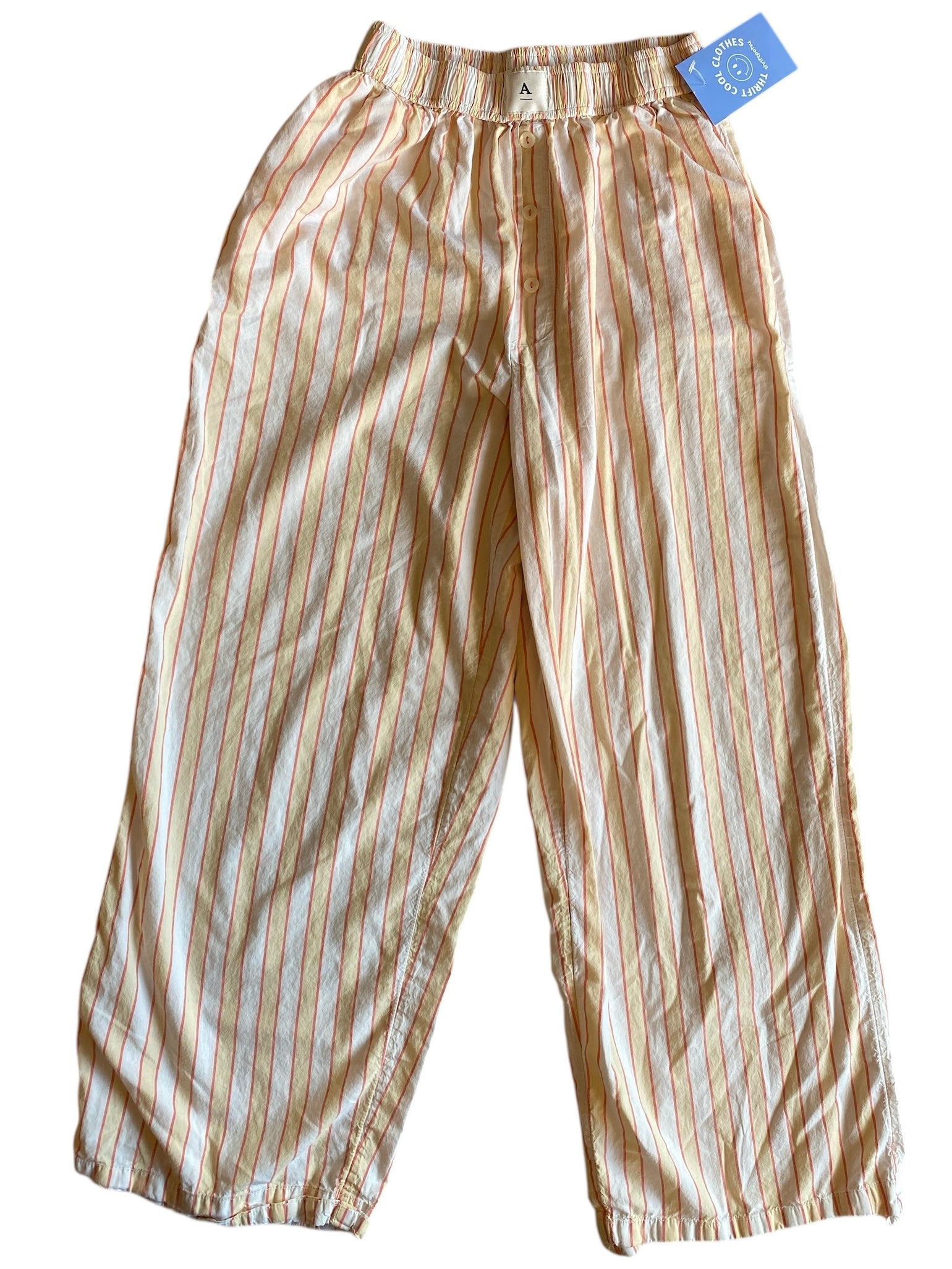 Yellow orange Anthropologier Striped pajama pants, Xs