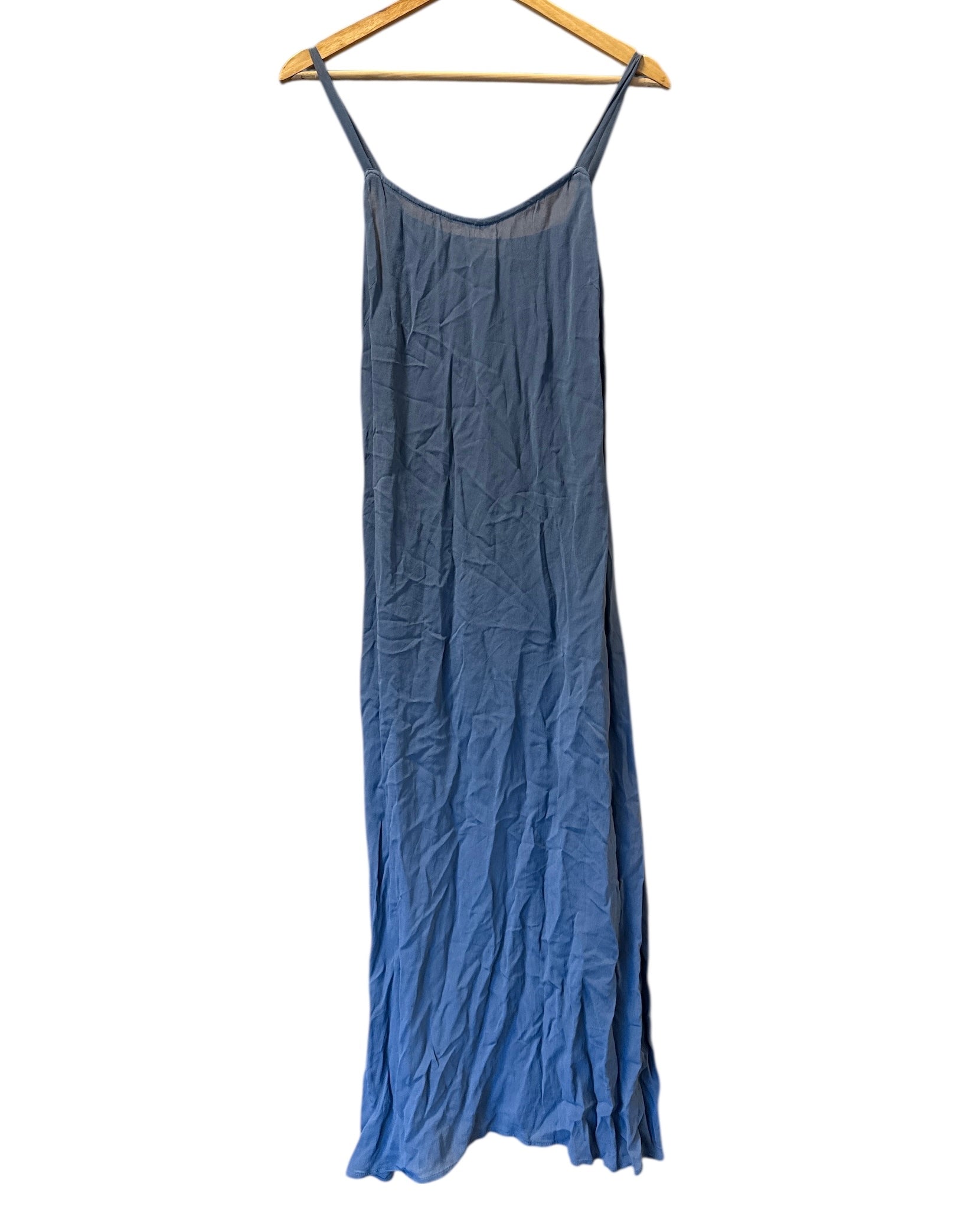 blue bonnie strauss sheer vtg tank dress, 6