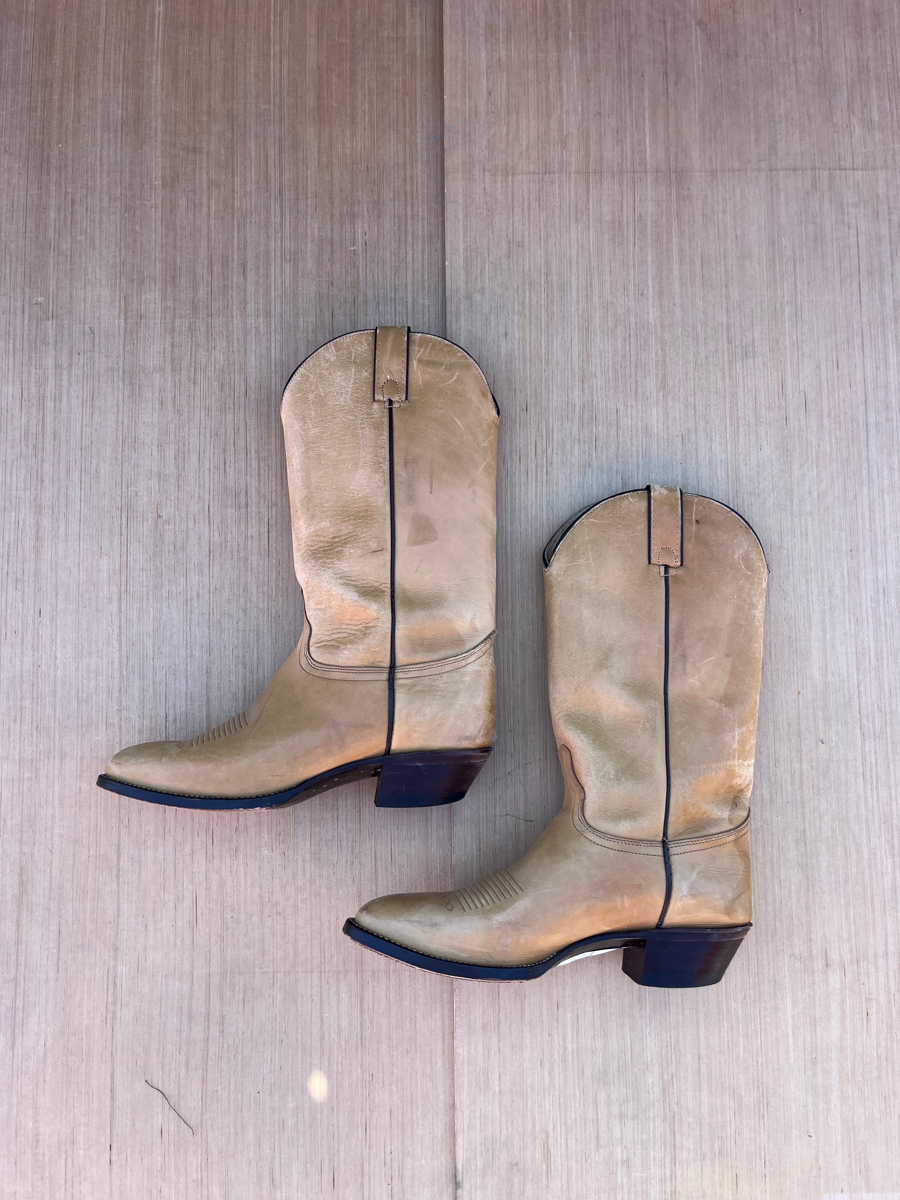 tan  cowboy boots, 10 mens