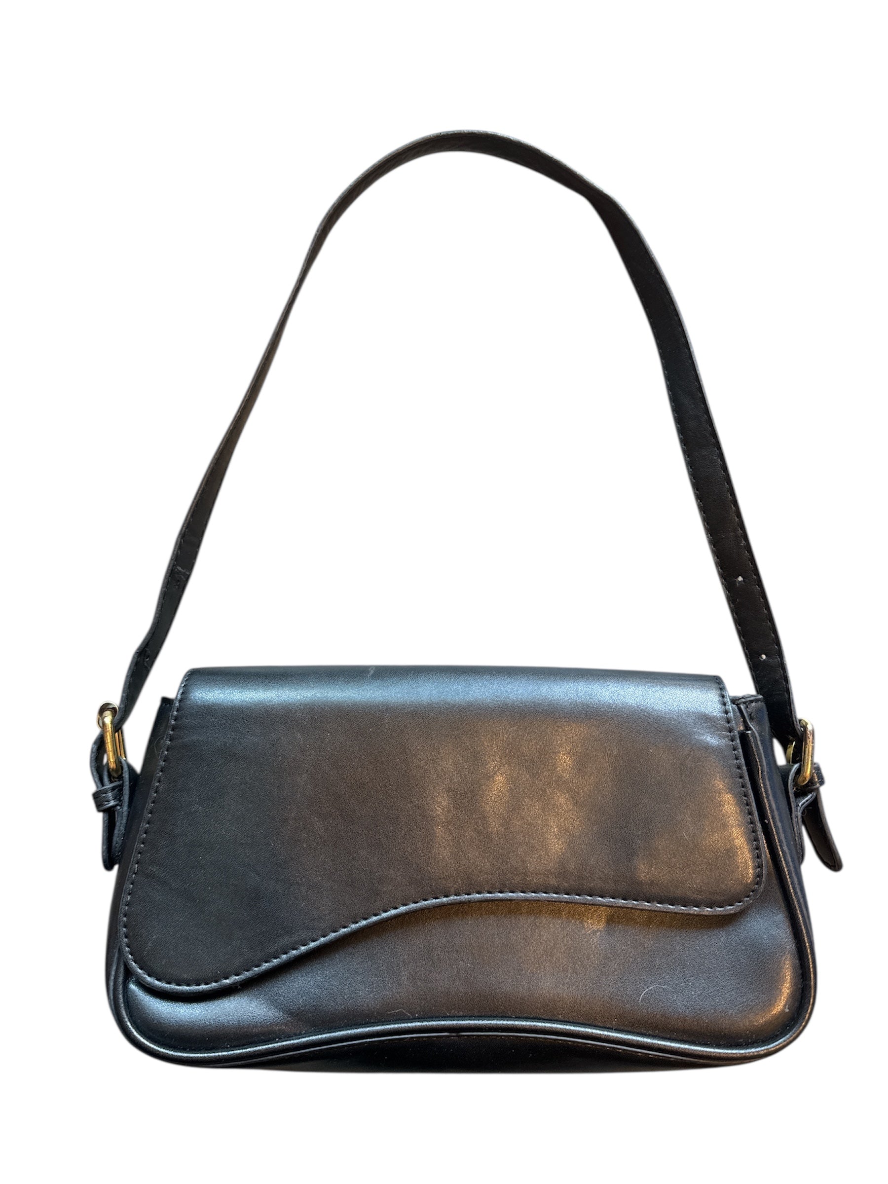 Black  leather shoulder Purse