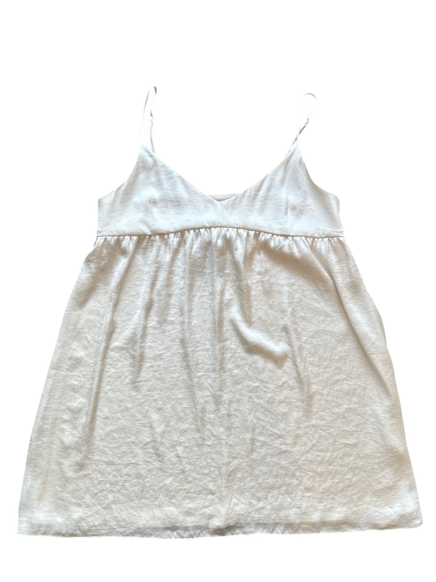 White Wilfred Satin babydoll dress, M