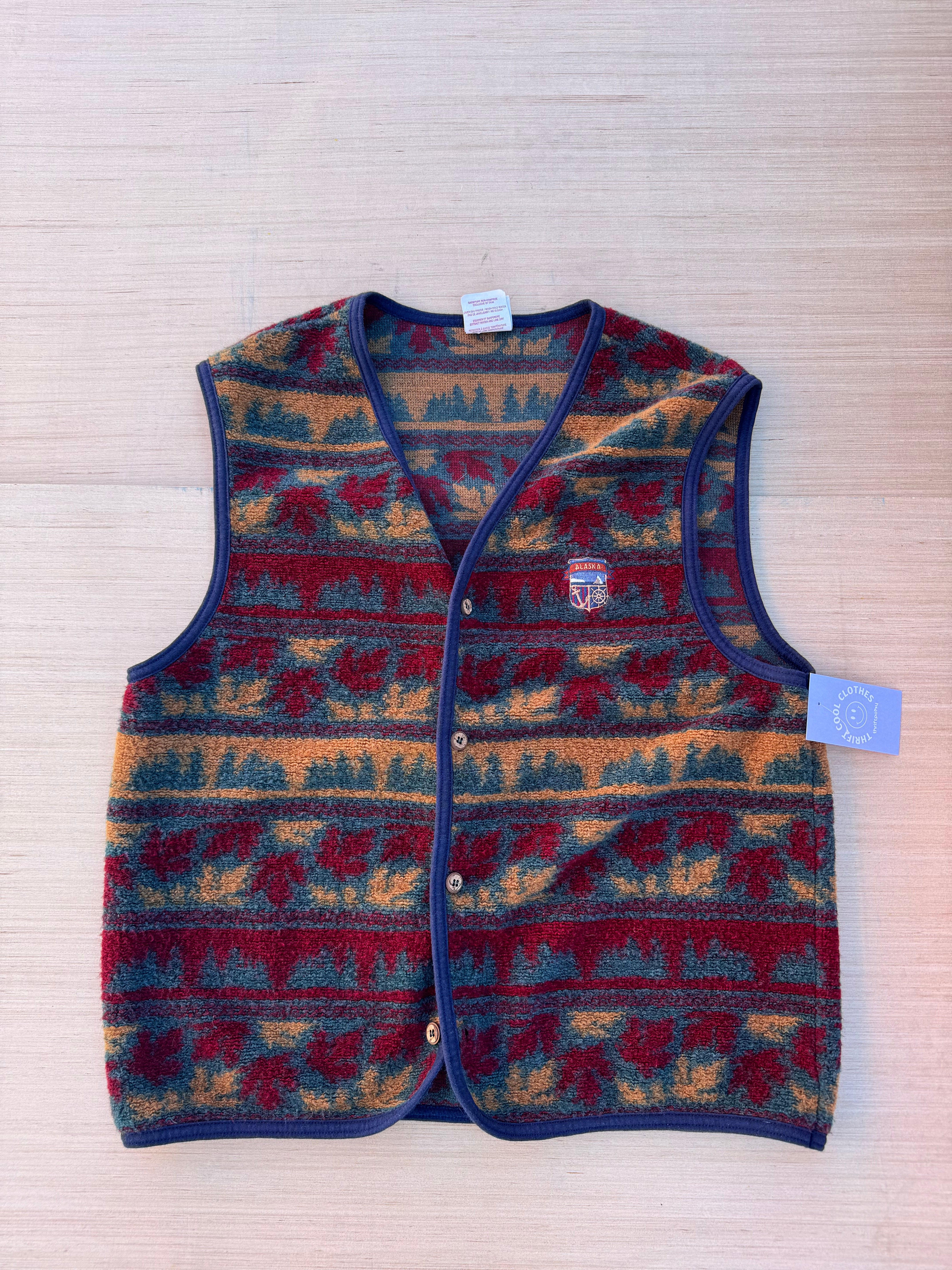 multi attraction alaska fleece vest, L