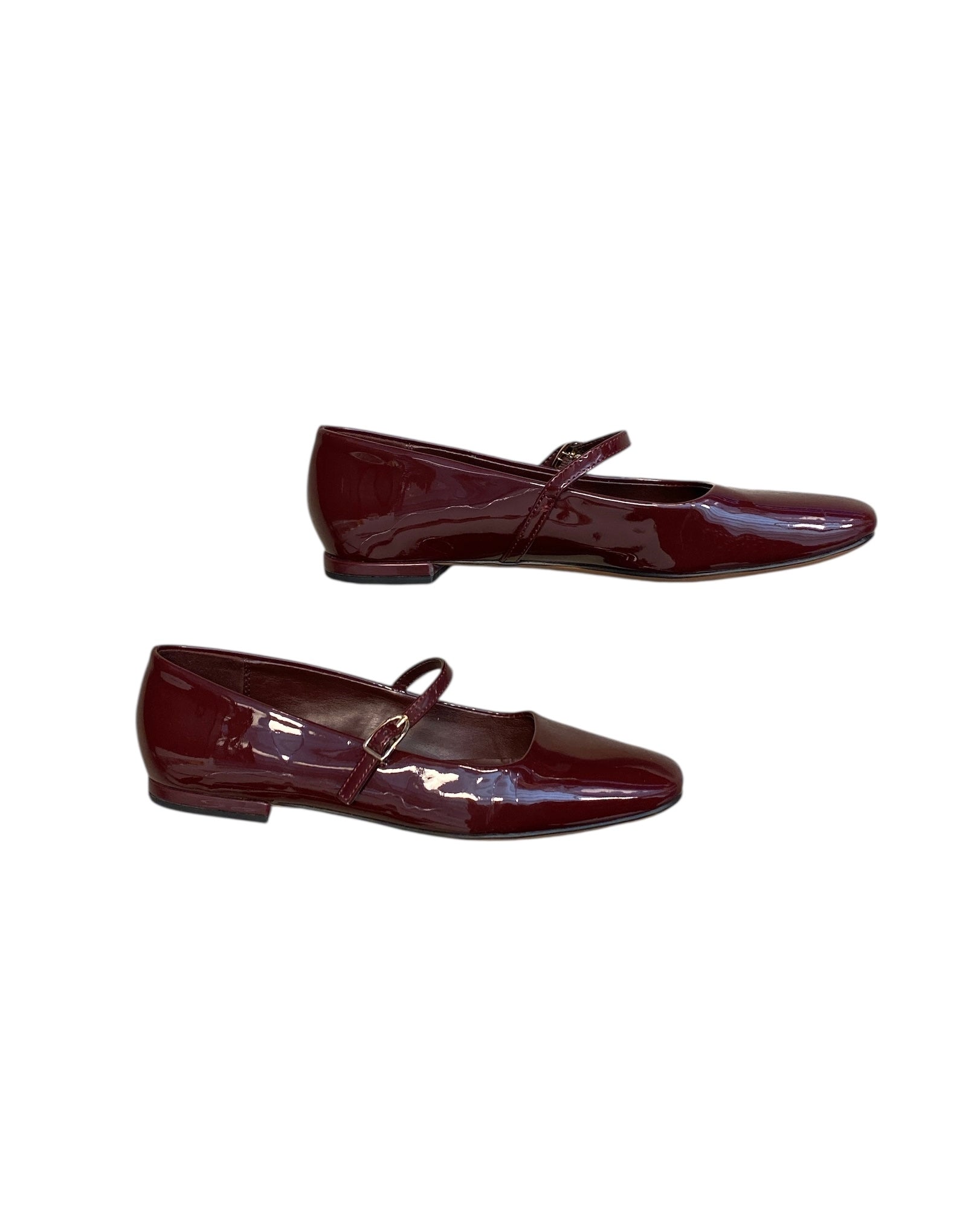 maroon franco sarto mary jane flats, 7.5