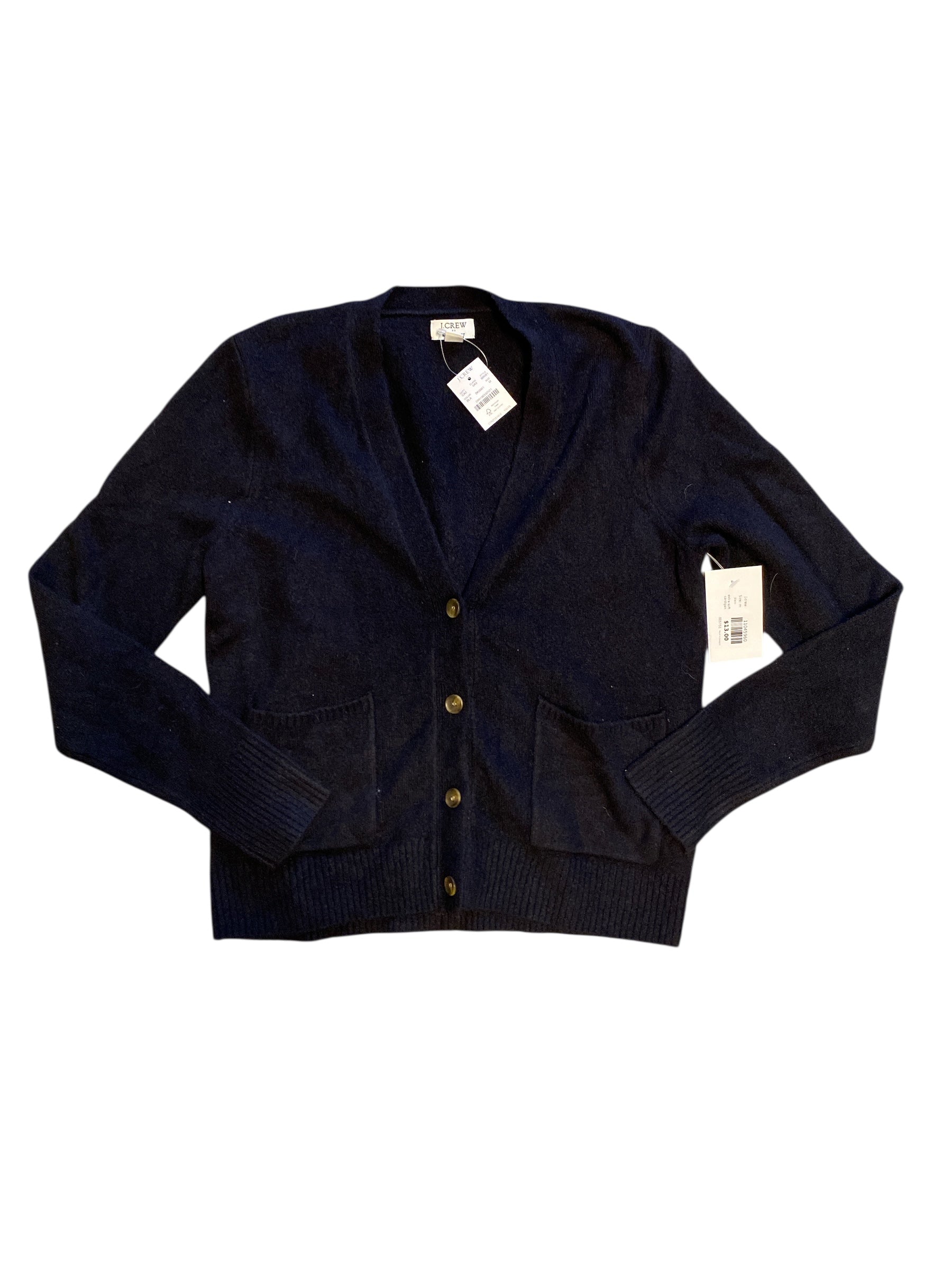 black j.crew extra soft cardigan, m
