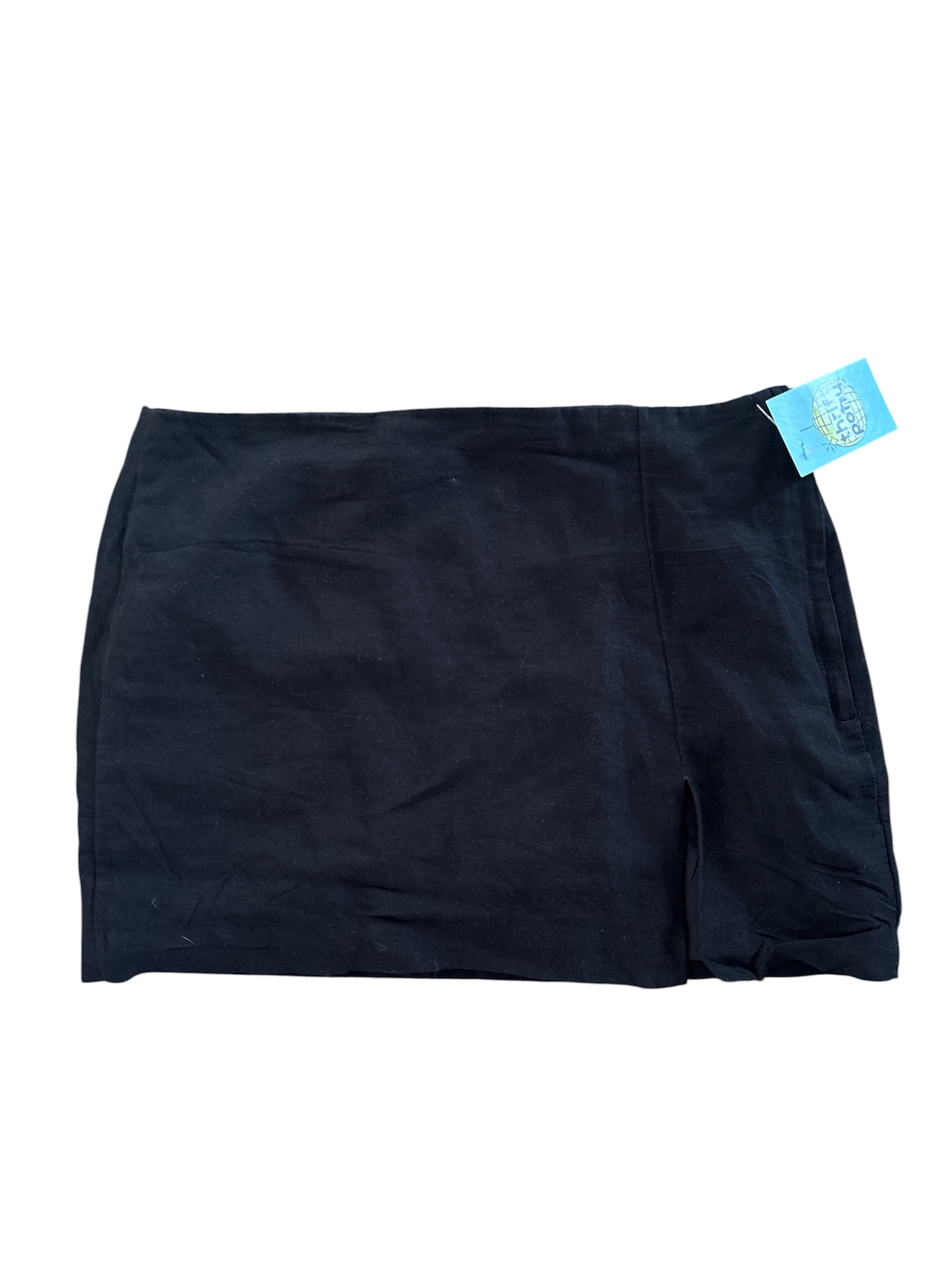black H&M mini skirt w/ slit, 10