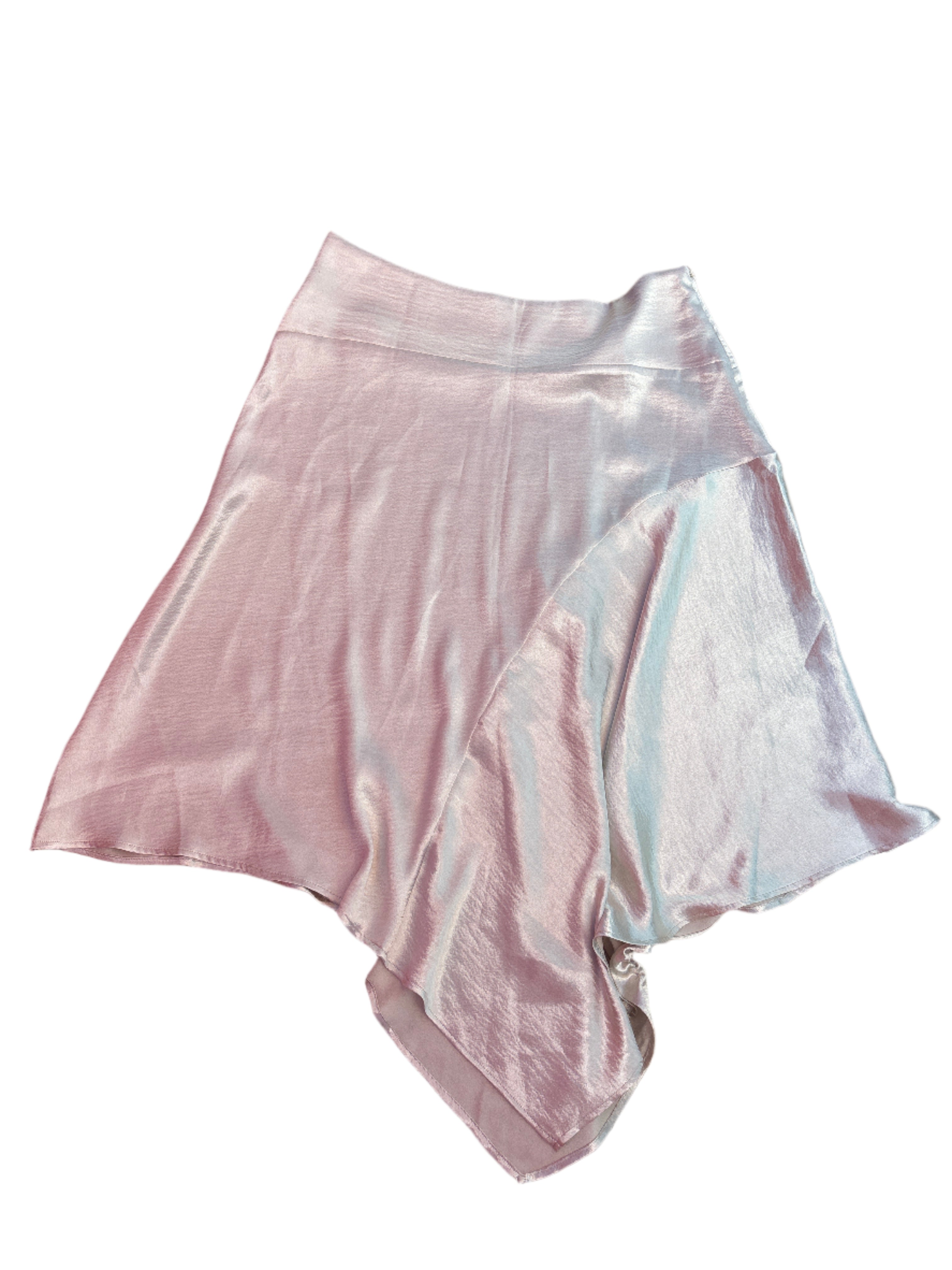 champagne prologue asymetrical metallic skirt, 14