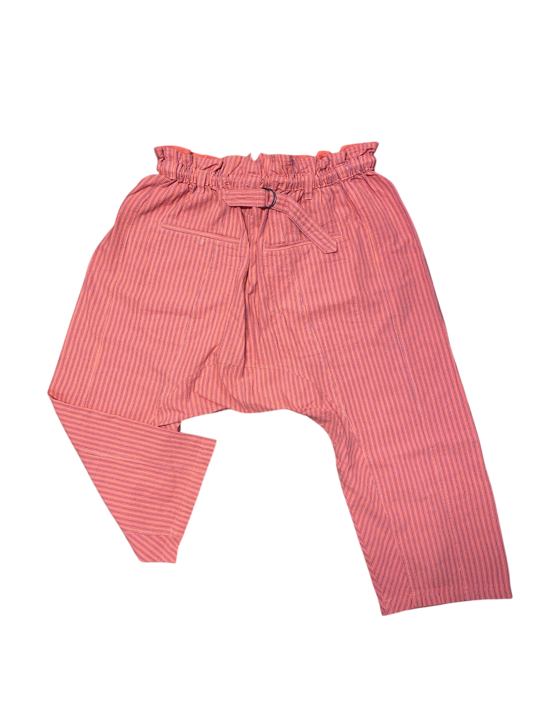 Pink purple Free people Striped tie waistband crotch pants, S