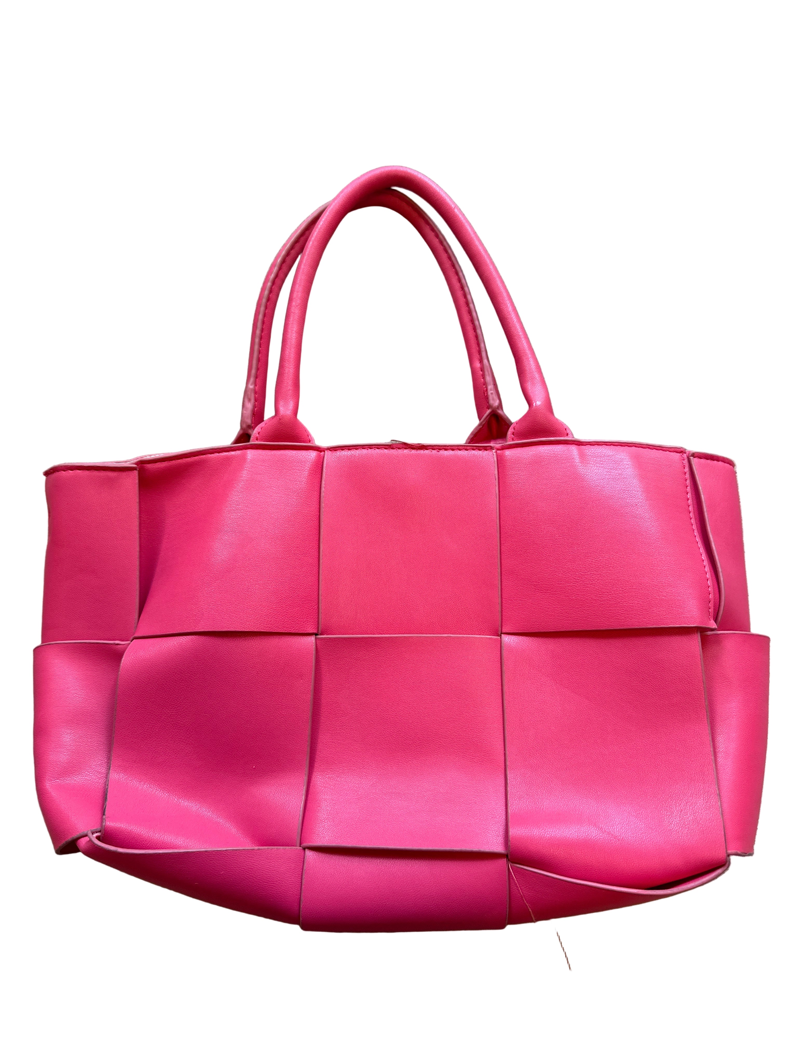 pink worthington woven bag