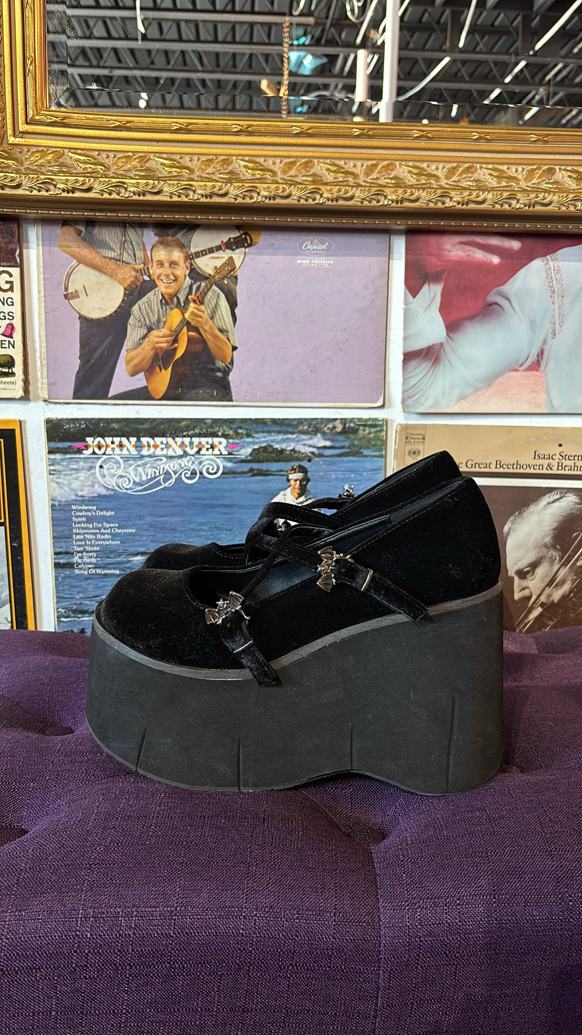 black demonia velvet mary jane platforms, 8