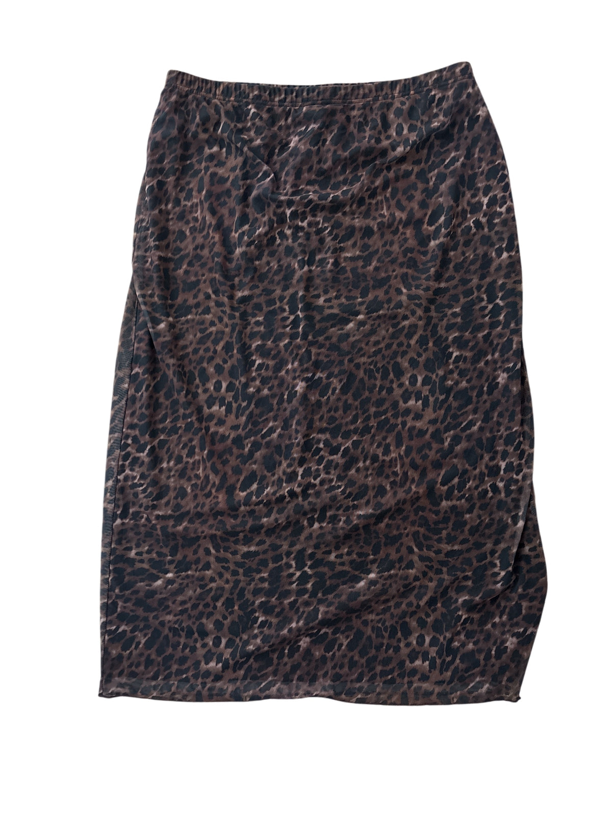 brown black  leopard mesh skirt