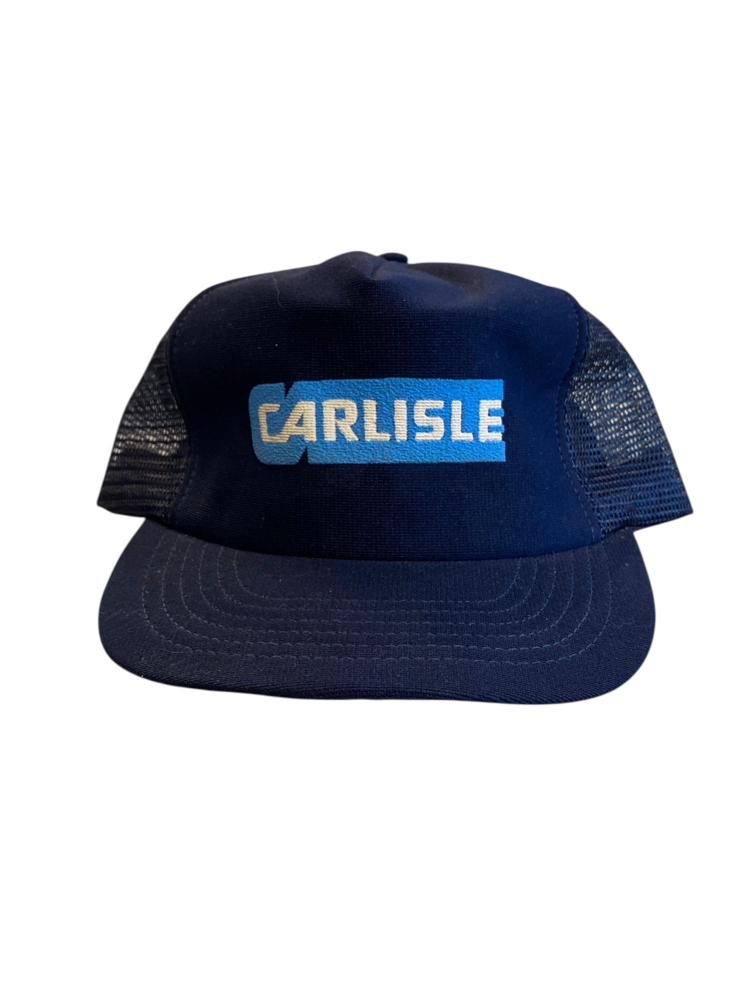 navy  vtg carlisle trucker hat