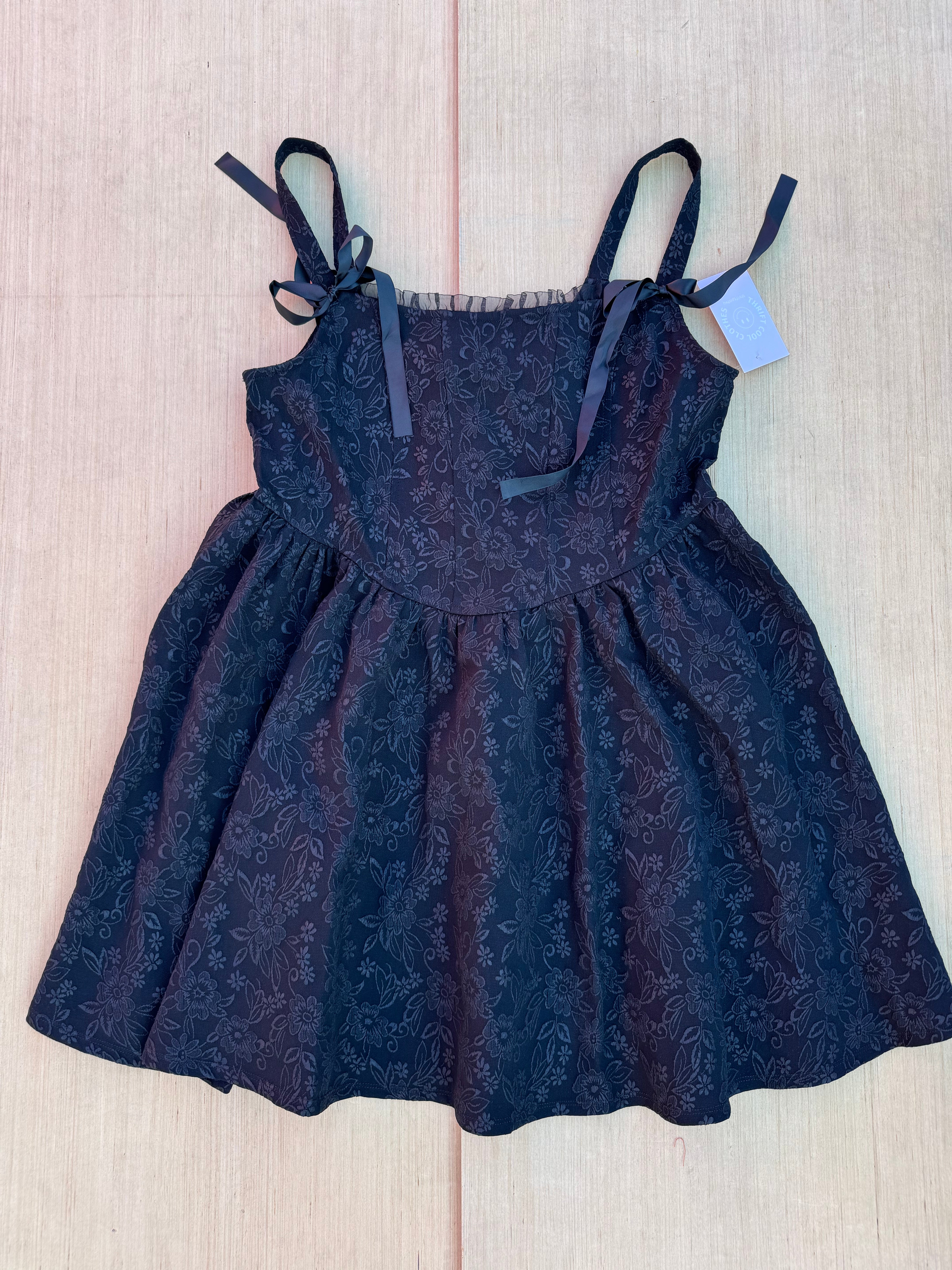 black trixxi corset style mini dress nwt, XL