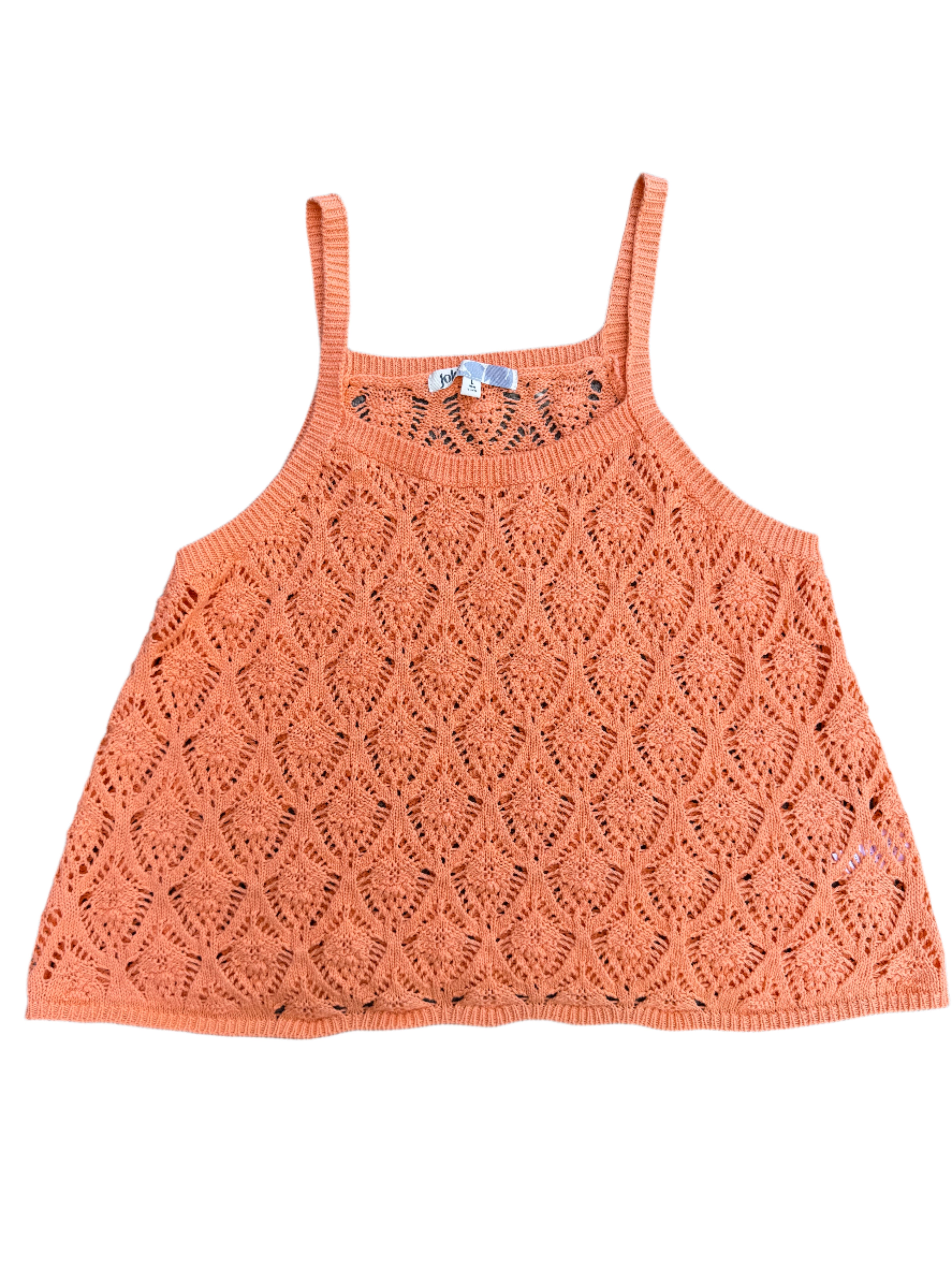 orange jolt crochet tank, large