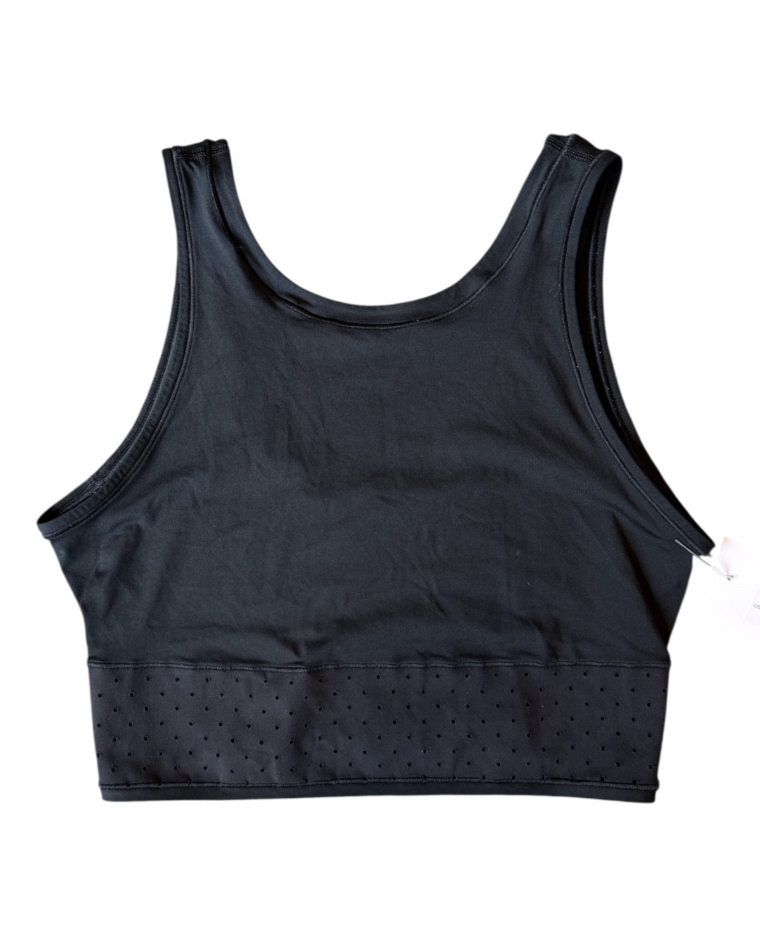 black lululemon low back cropped tank top, S