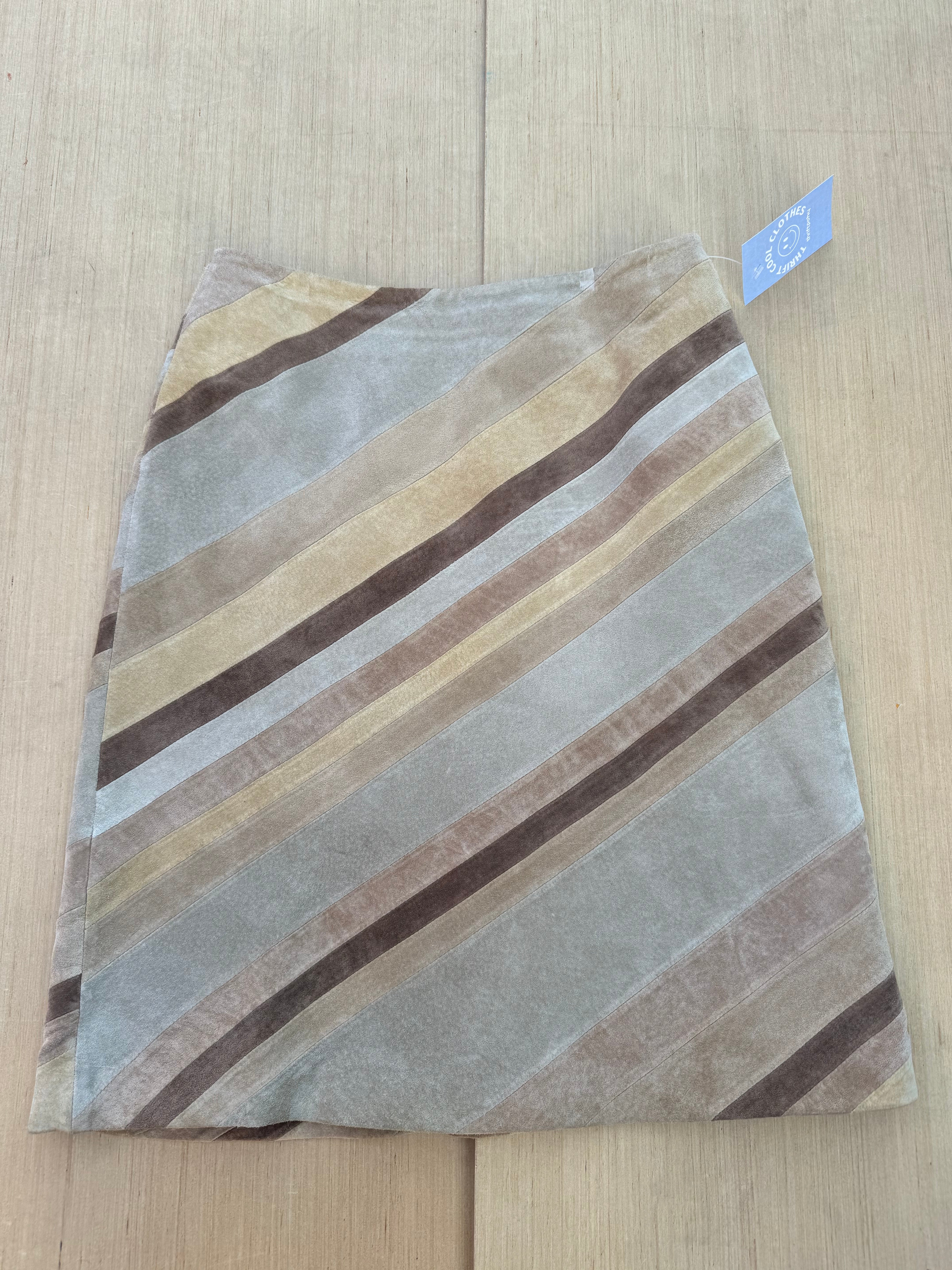 brown magaret godfrey suede skirt, 4