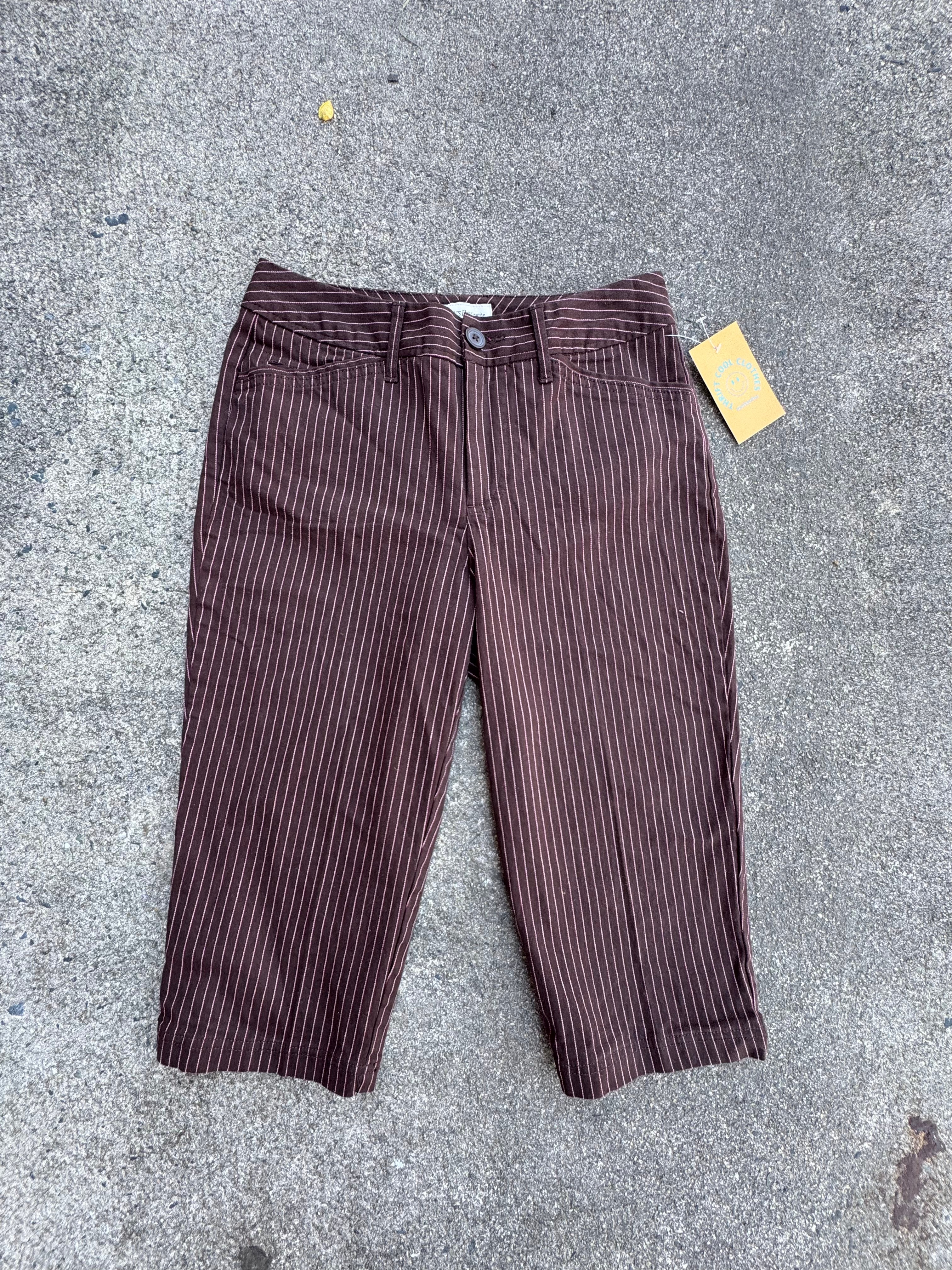 Brown St. John’s bay Striped stretch capri, 4