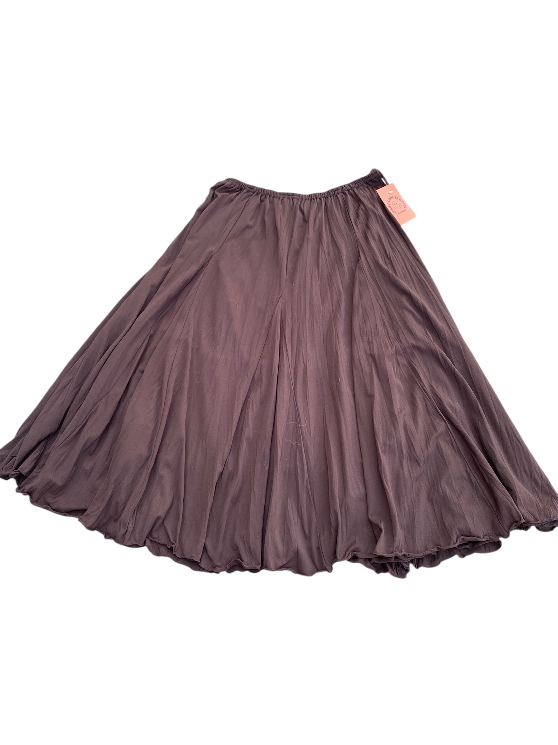 brown cato maxi skirt, L