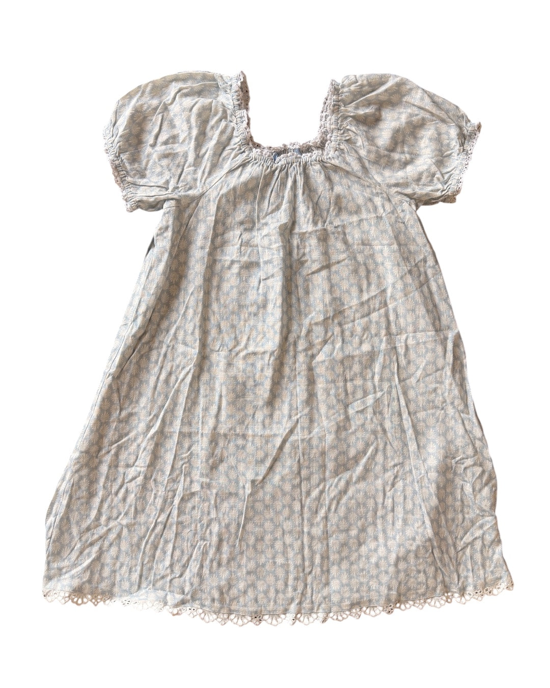 blue Hill House NWT printed puff sleeve dress, 11/12Y