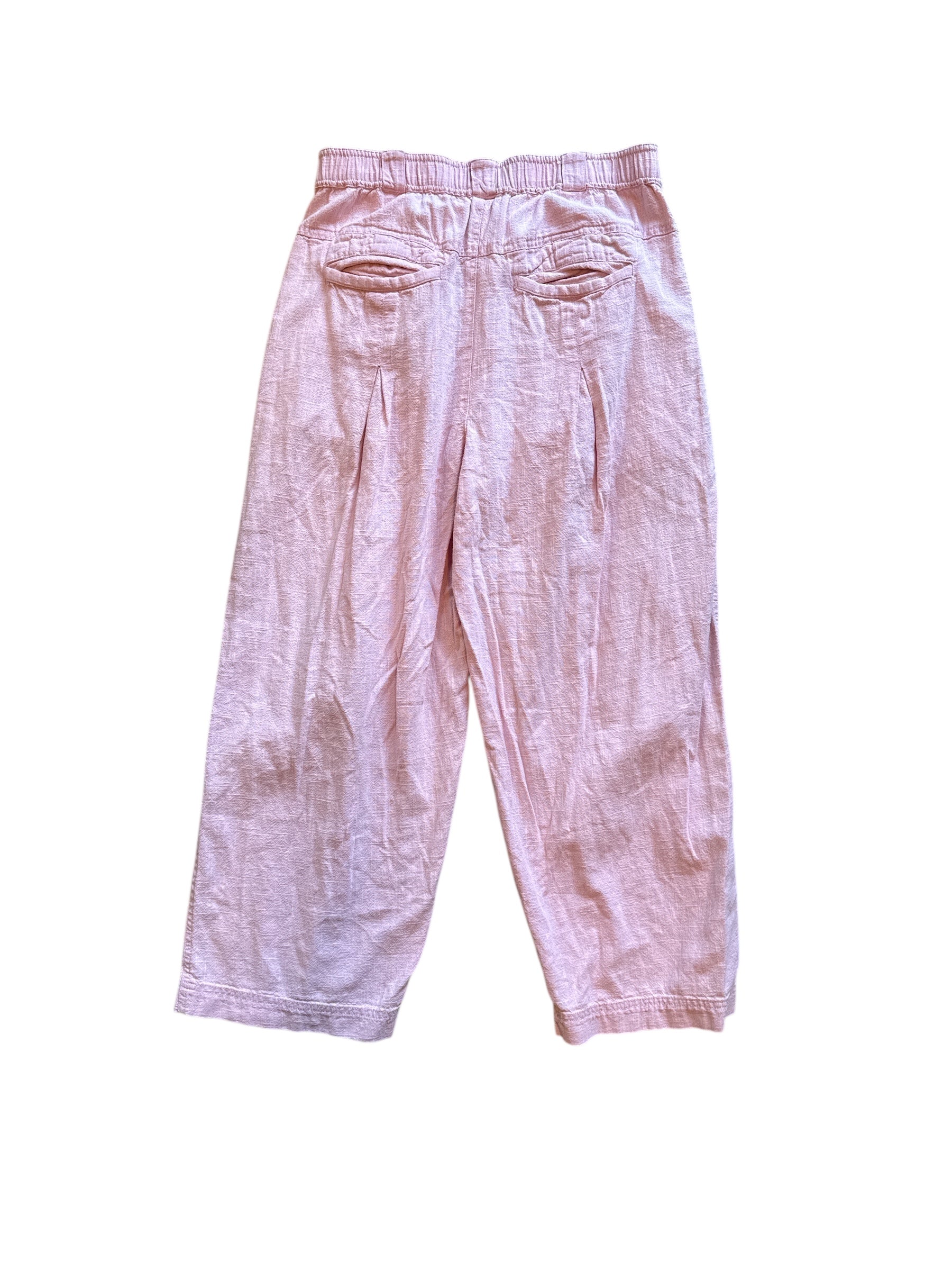 pink Free People pleated trousers, S