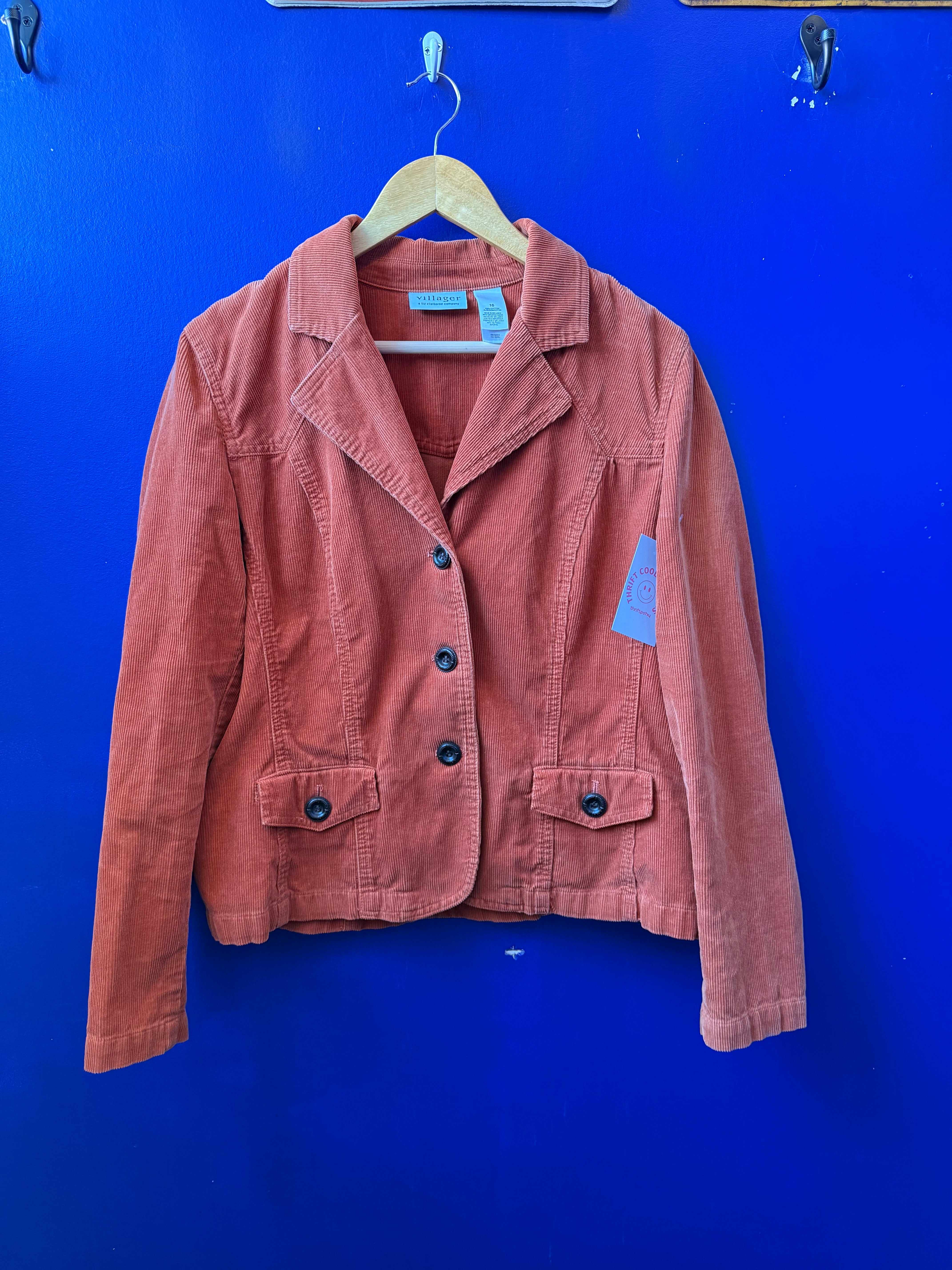 rust The Vilager vtg cord jacket, M
