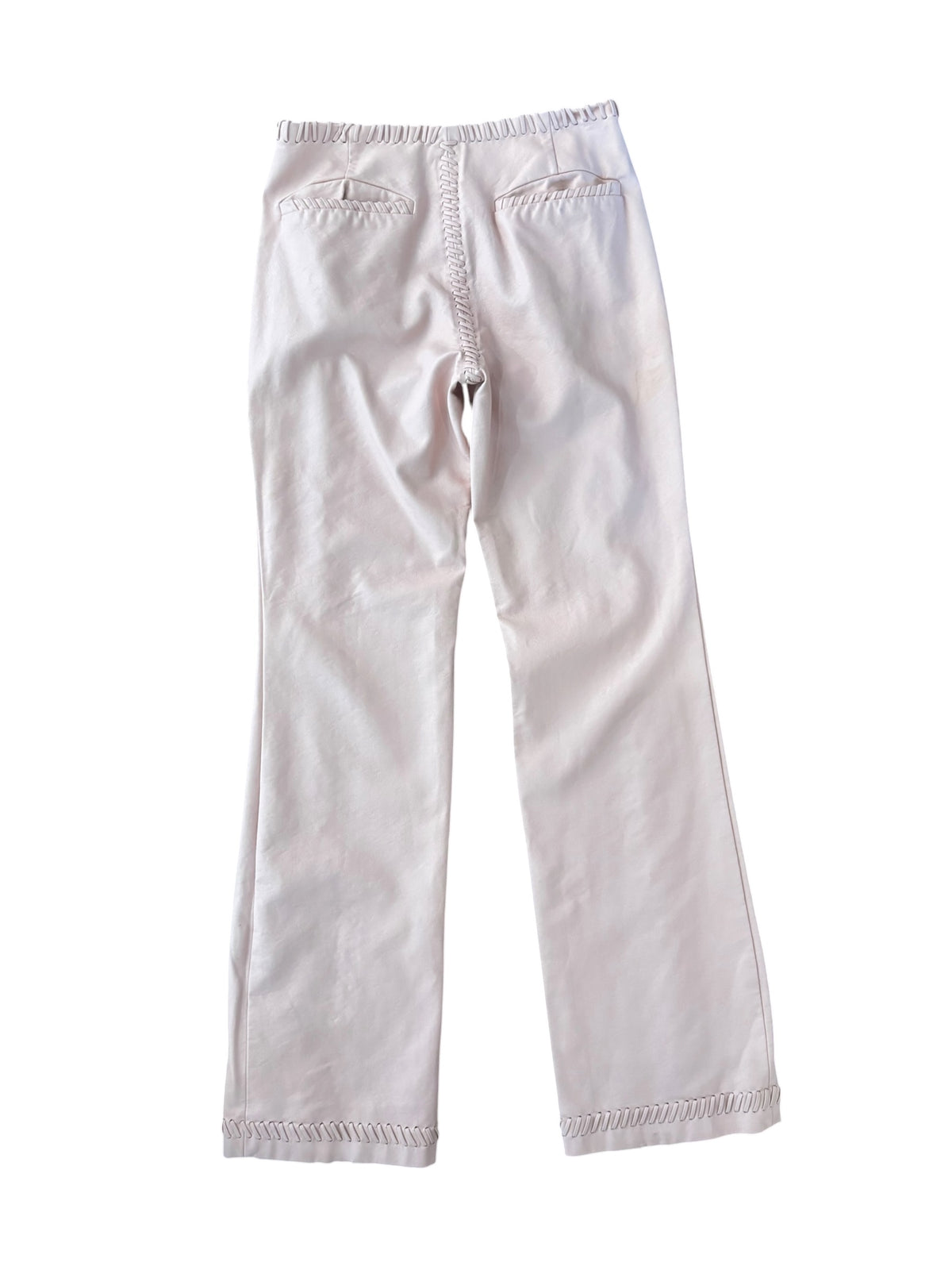 Light pink house of cb vegan leather lace up pants, m