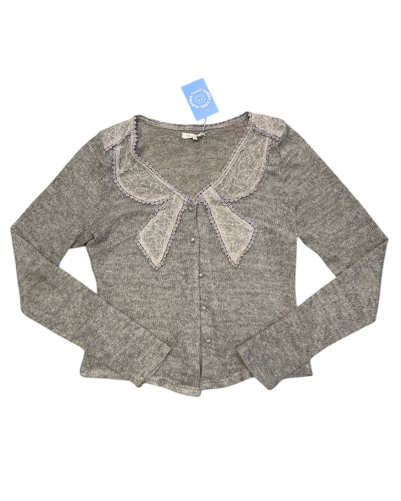 grey by stella looseknit cardigan, xl