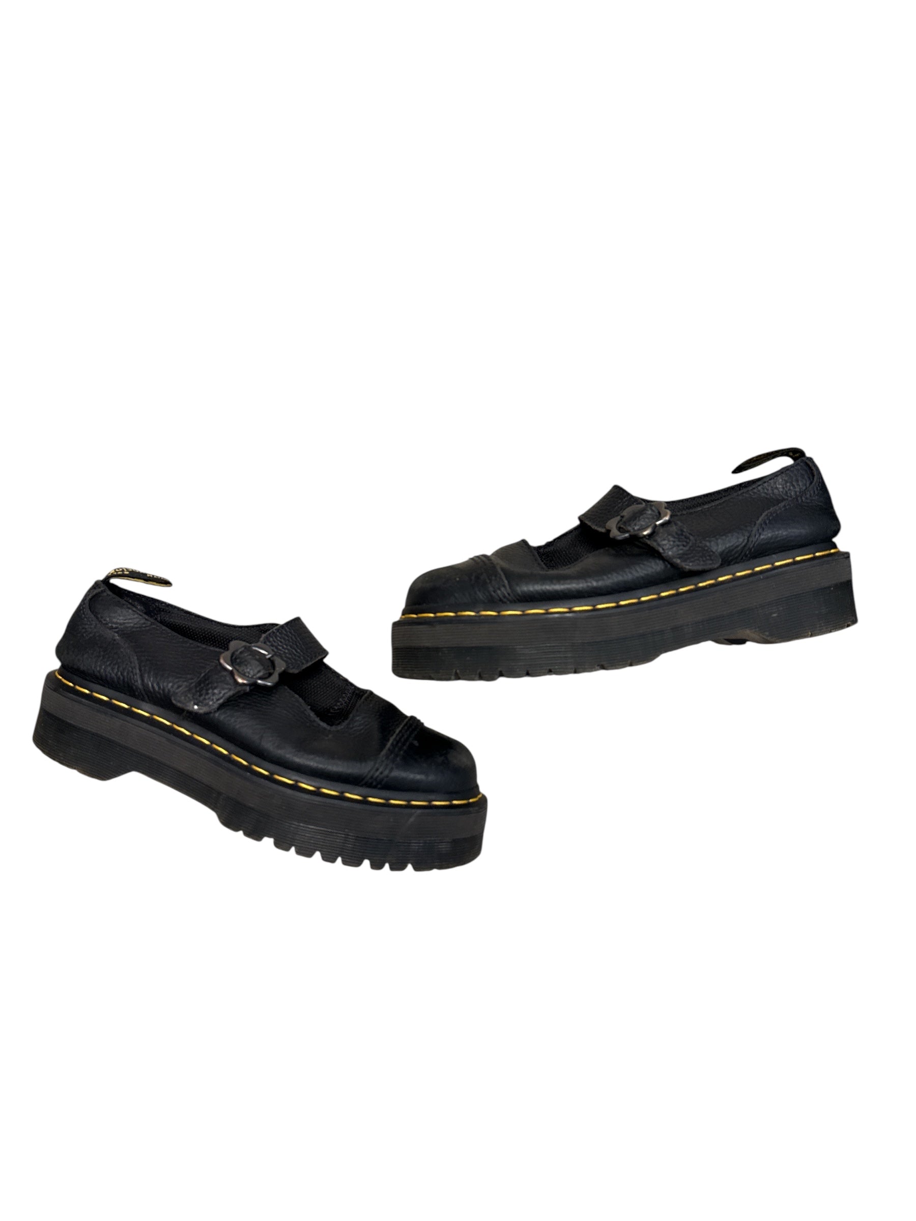 Black Dr Marten Leather platform Mary Jane, 8