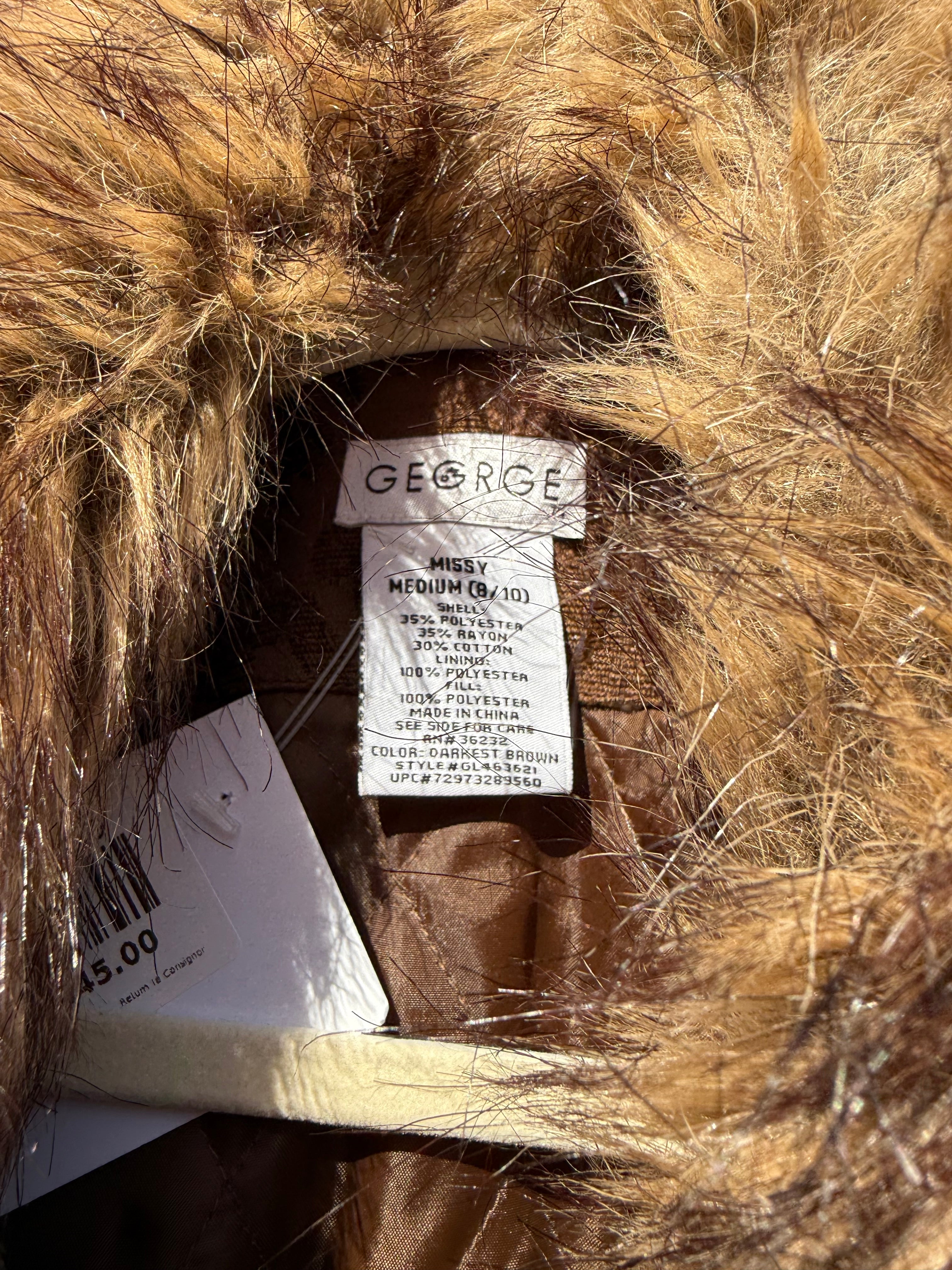 Brown George Textured penny lane coat, Missy medium 8/10 (fits like a M)