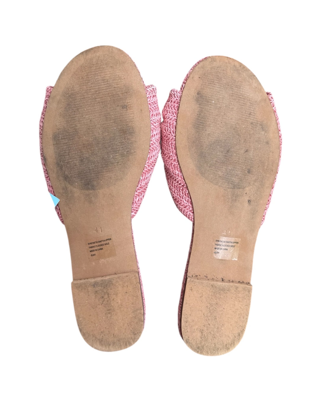 Pink Silent D Woven slip on sandals, 41