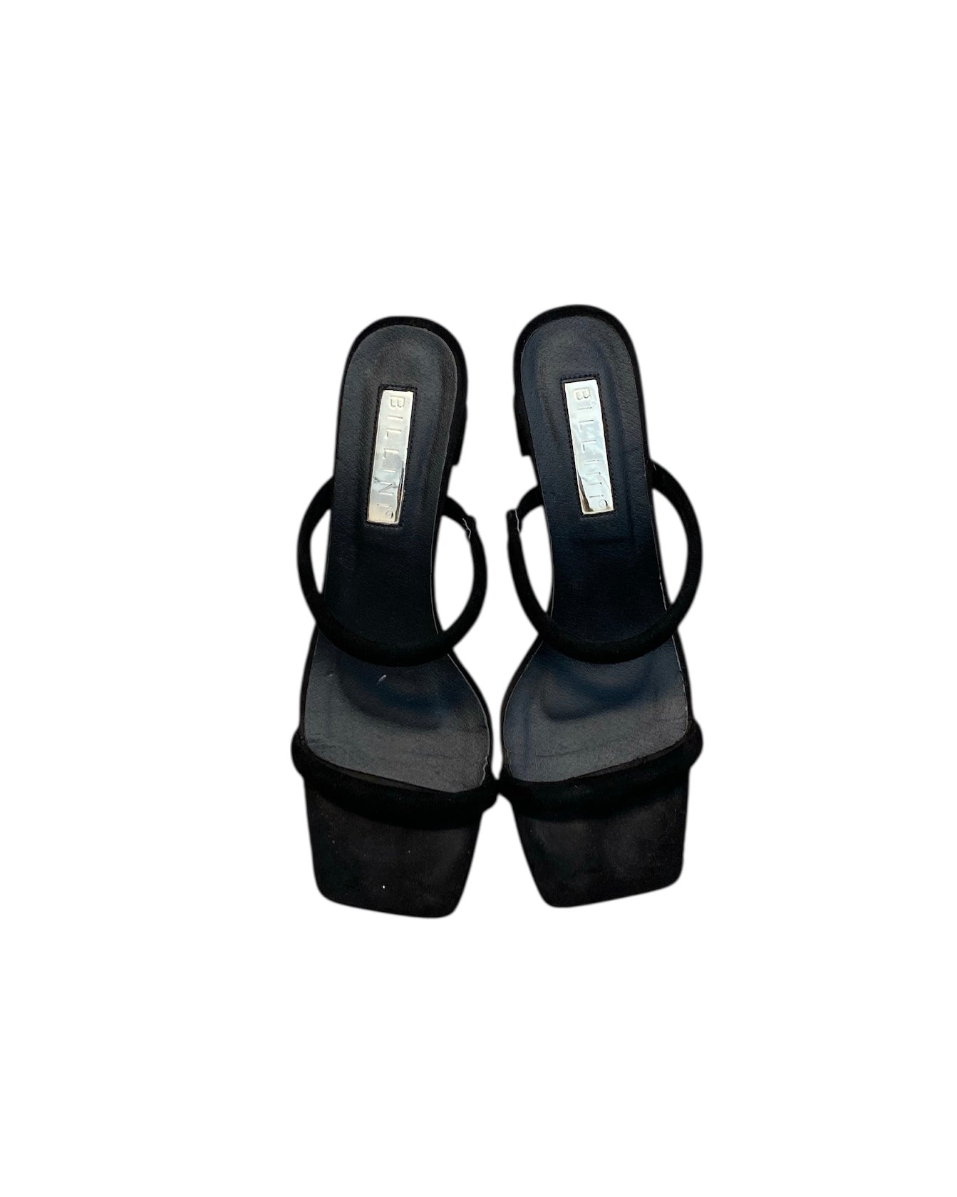 black billini strap block heels