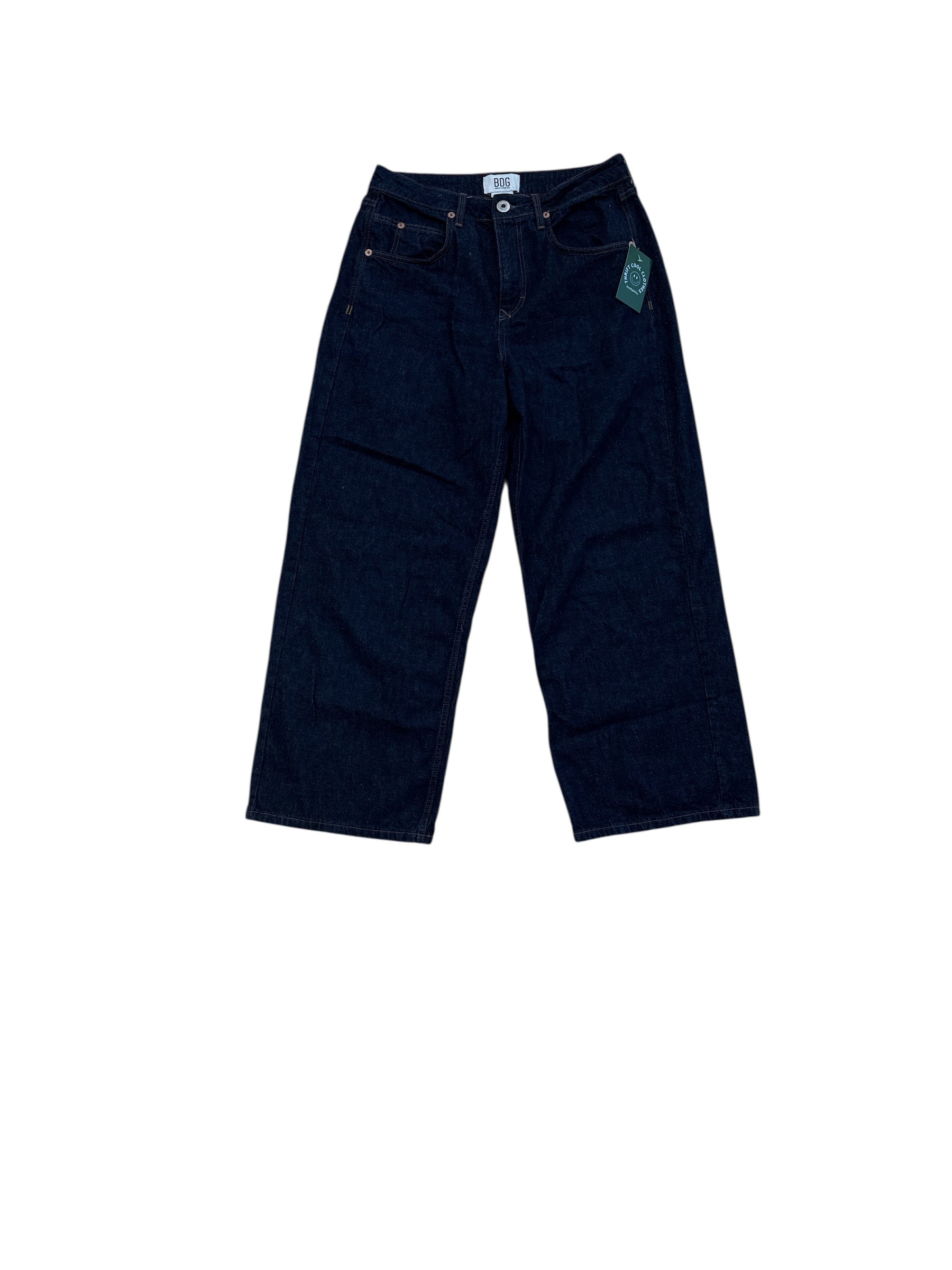 Dark blue bdg wide leg jeans, 28x32