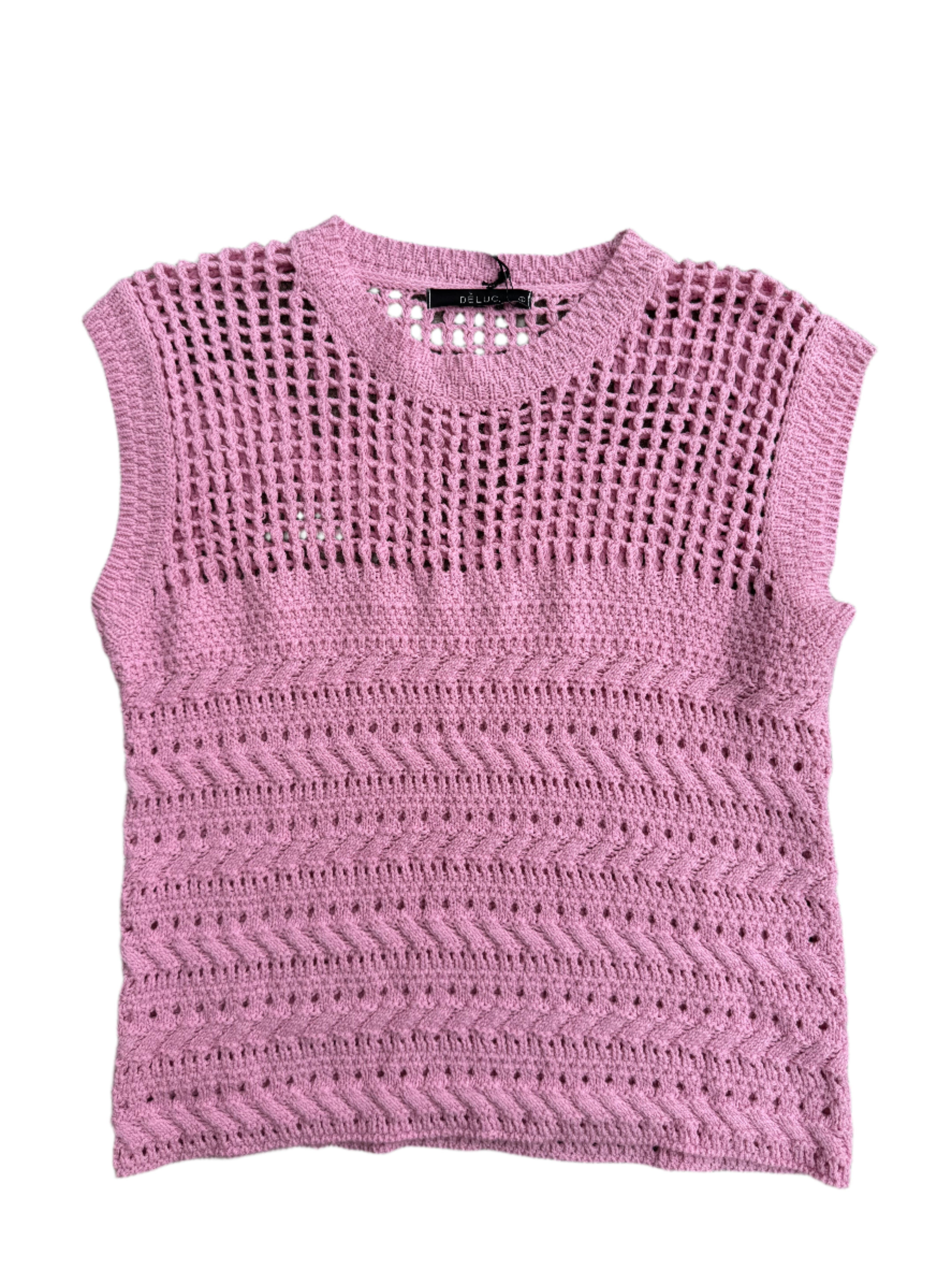 Pink Deluc Paulo knit vest, S