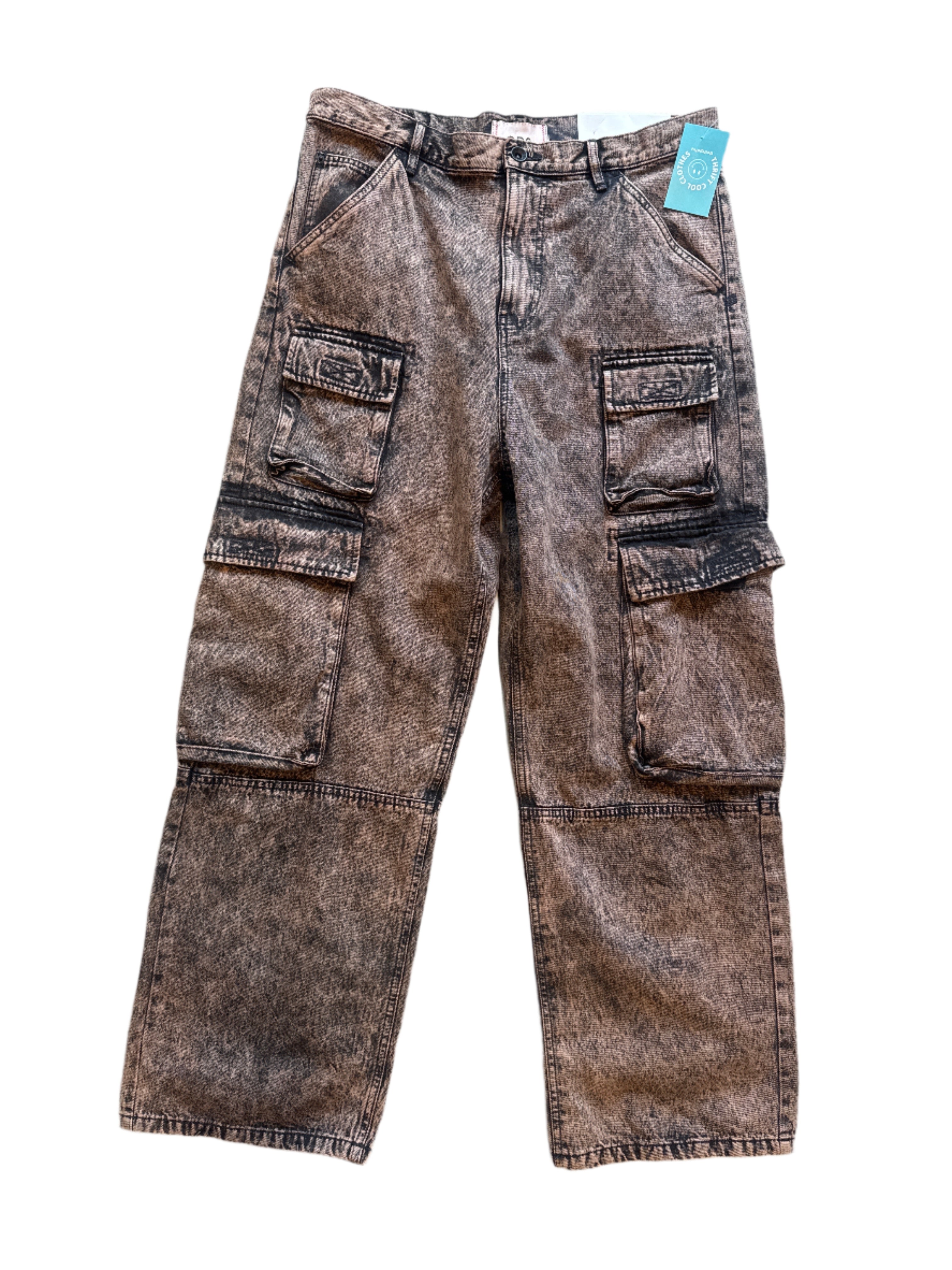 brown BDG acid wash NWT cargo pants, 36