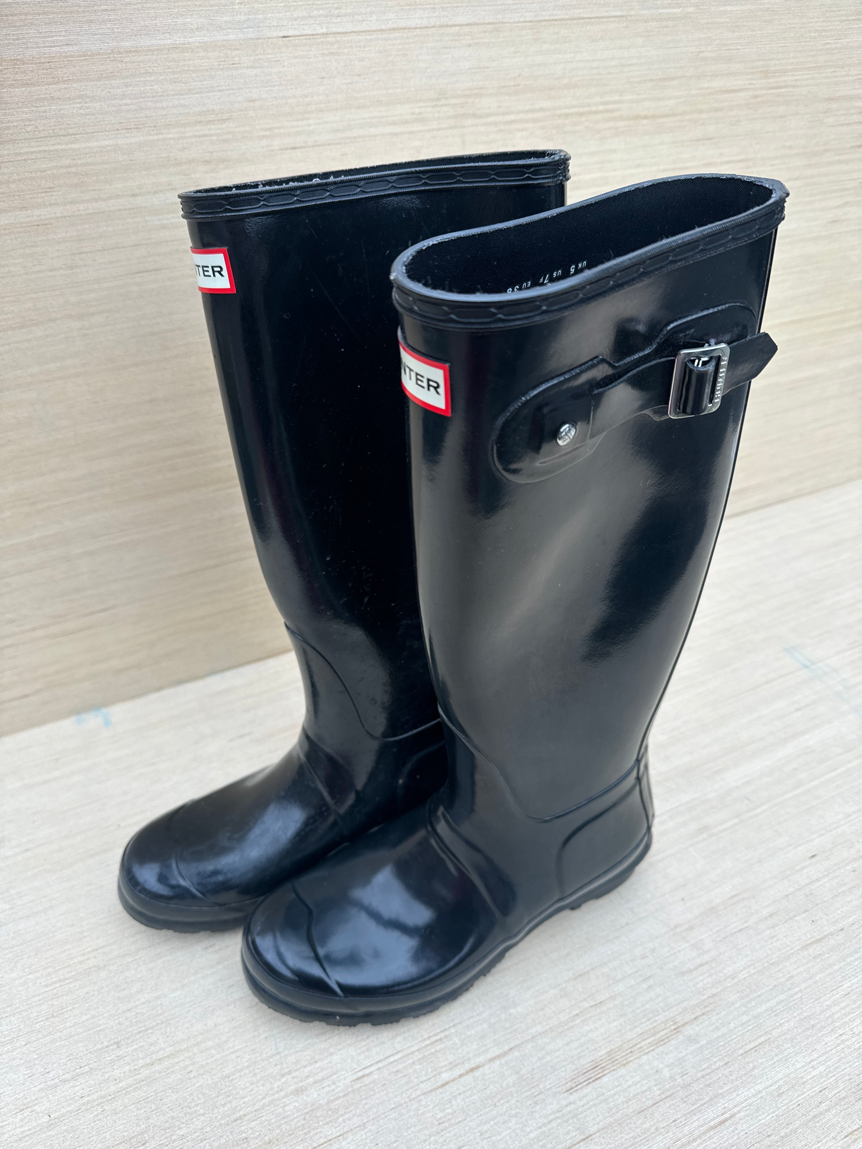 black hunter high boots, 7