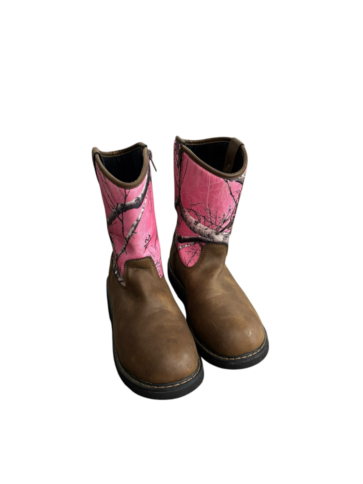 brown pink rocky camo boots, 6m