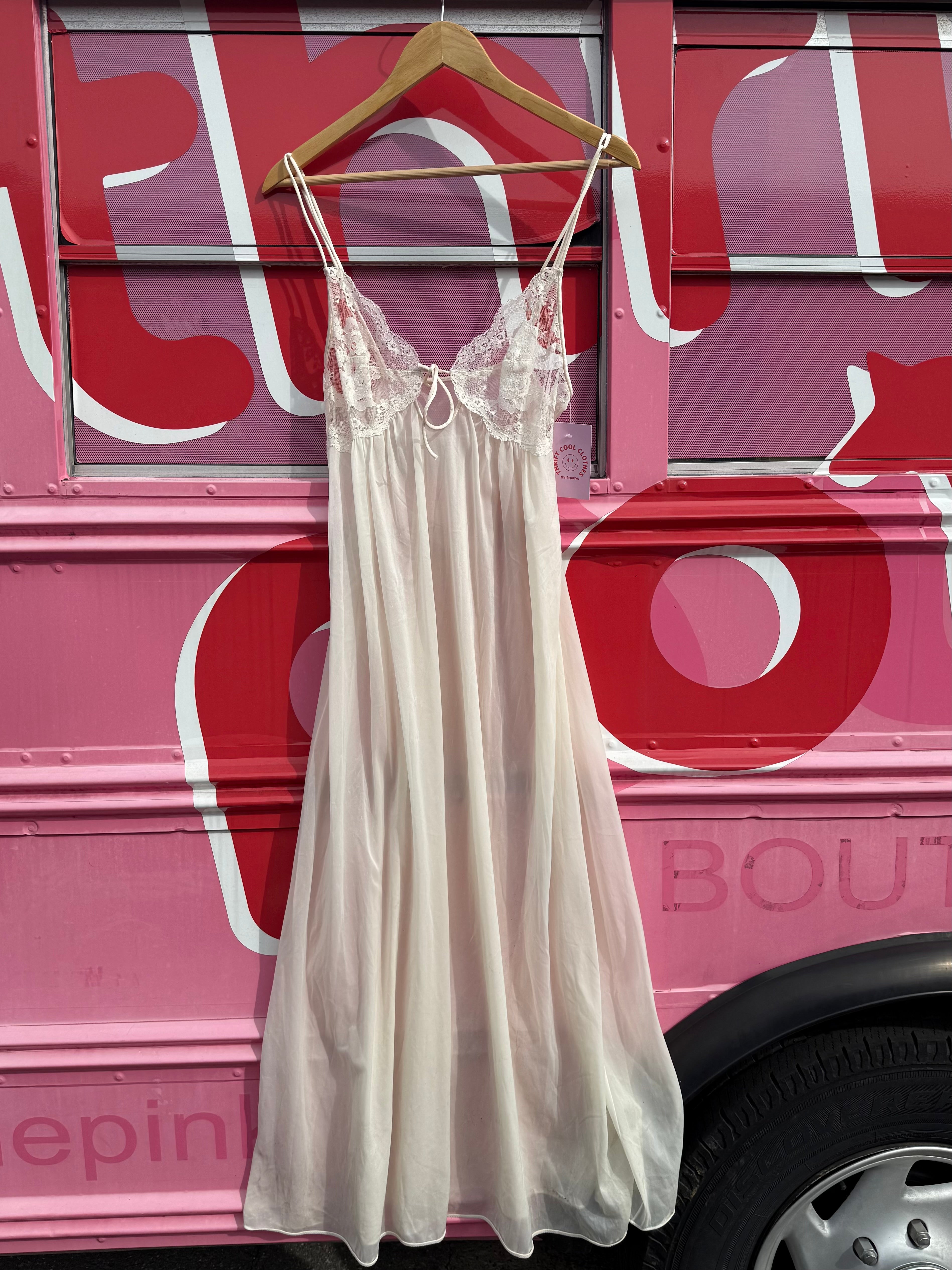Yellow  Lace cup maxi slip S