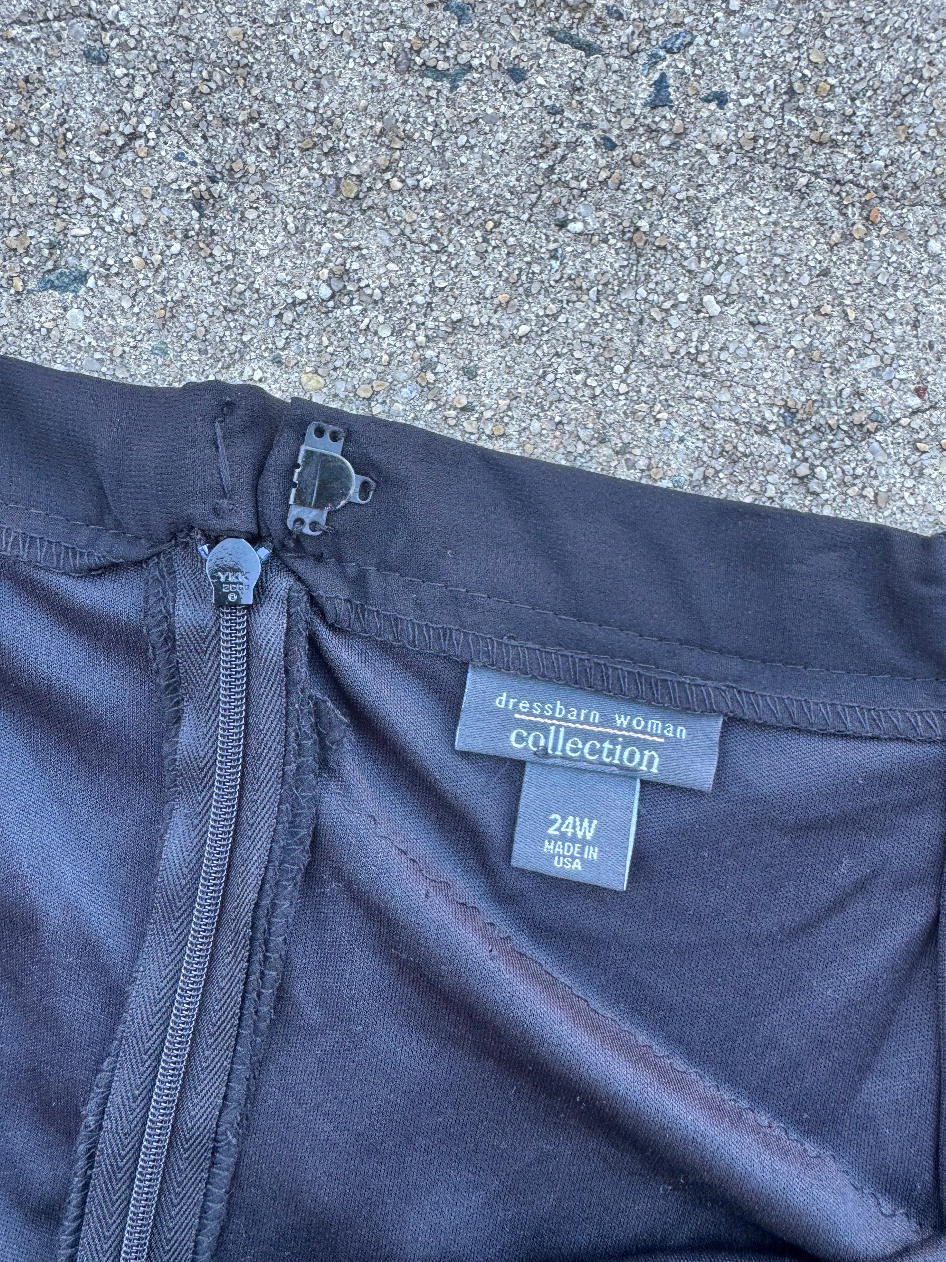 Black Dressbarn Ruffle maxi skirt, 24