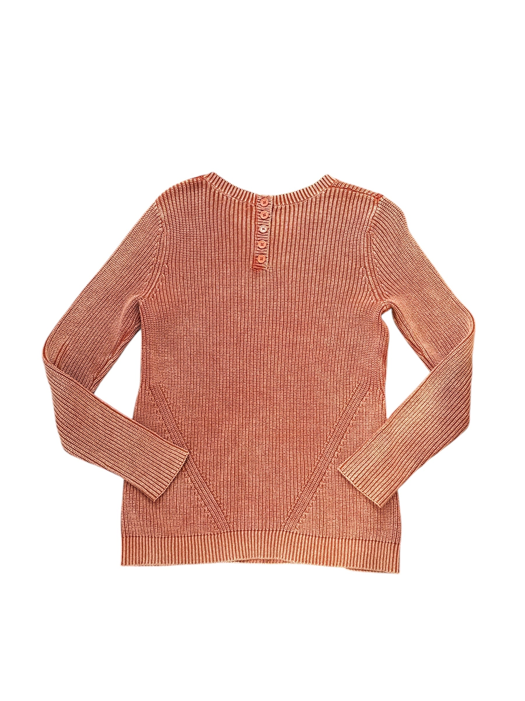 brown tyler boe 100% cotton knit sweater, s