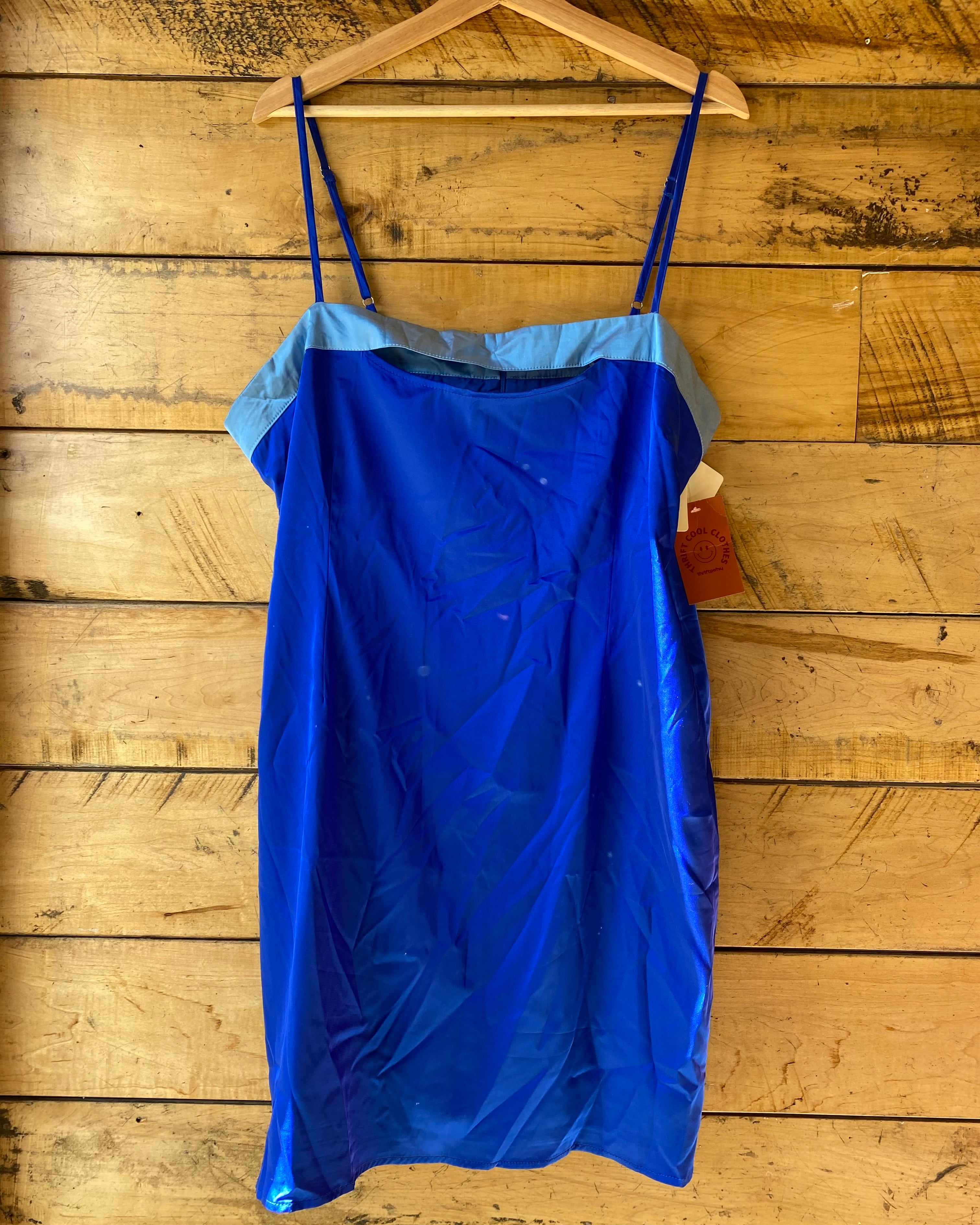 royal blue peppermayo satin cami midi dress, 18