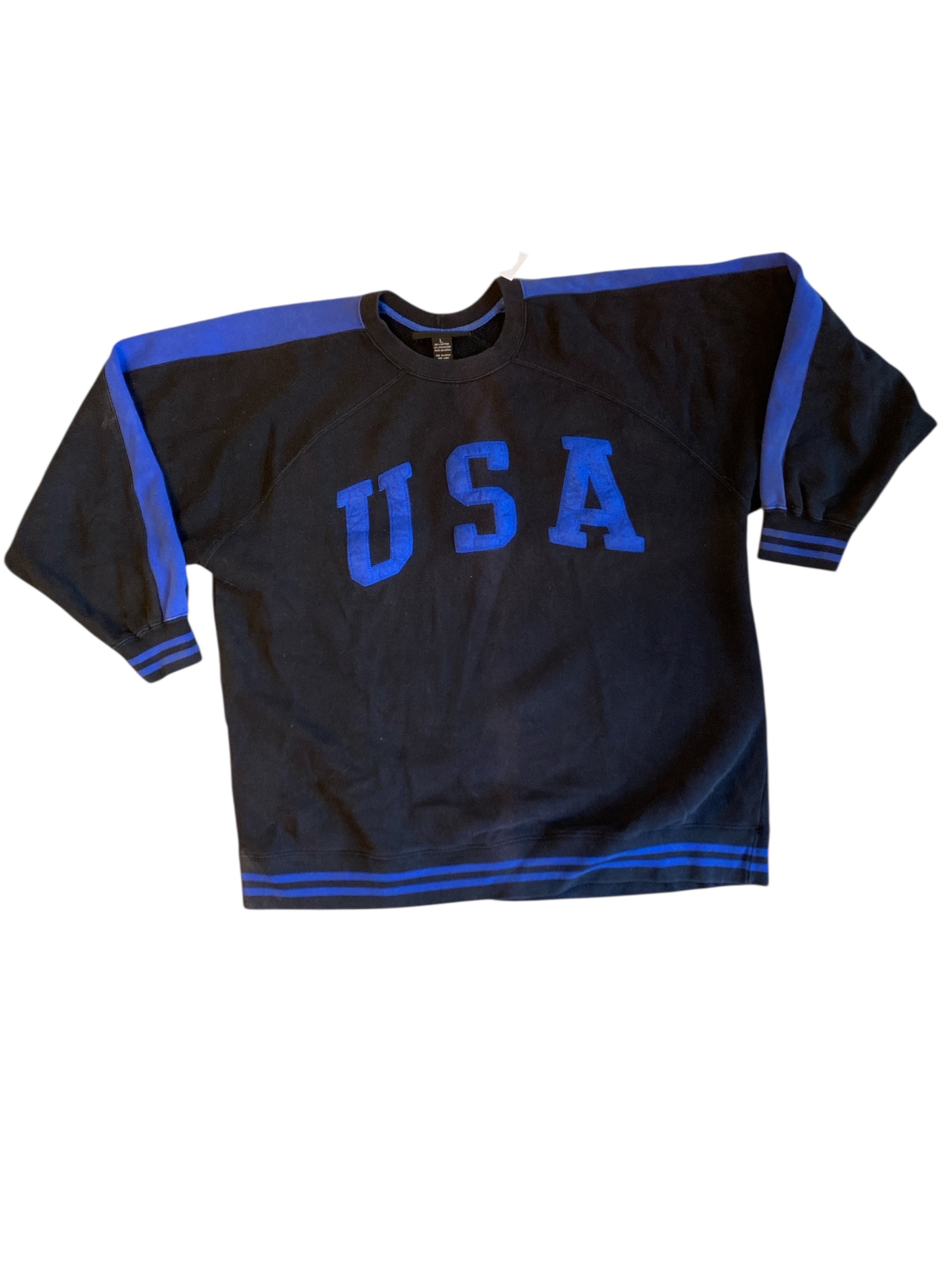 black blue limited sport usa track sweatshirt, L