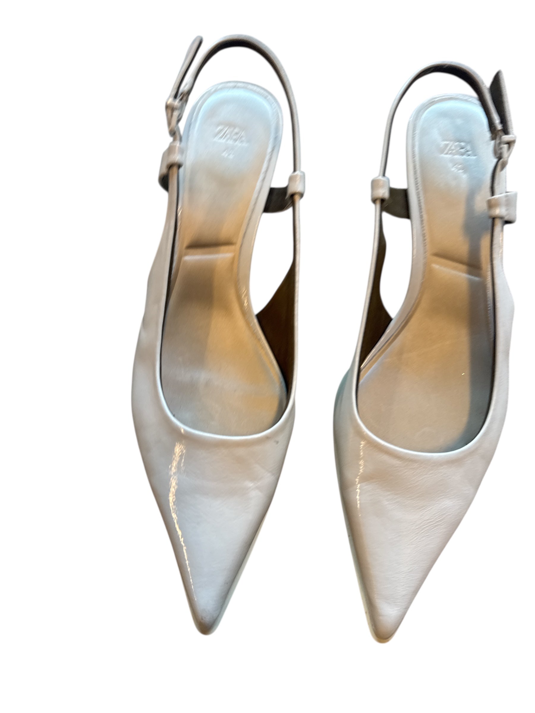 beige zara pointed heel, 41