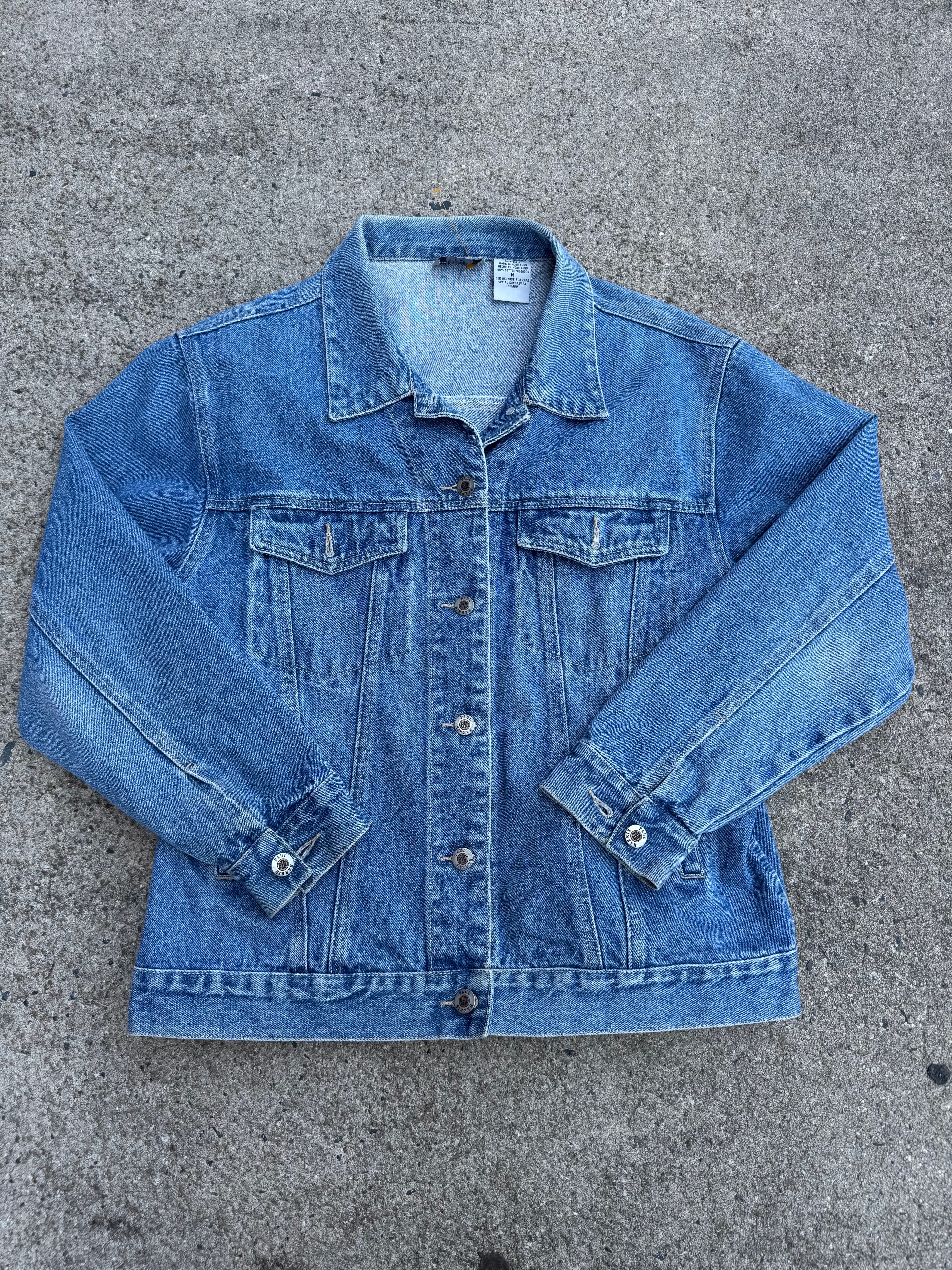blue paul harris fun ladies vtg denim jacket!, m