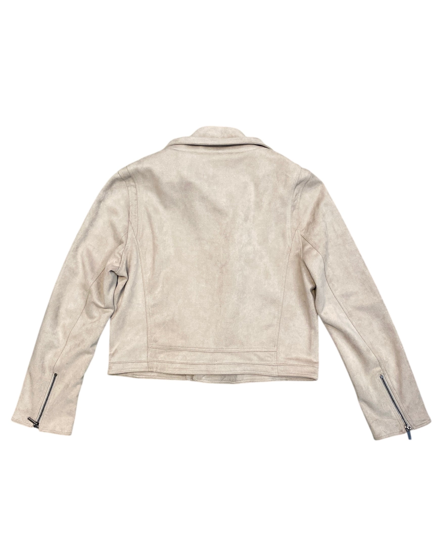 Taupe Shinestar Faux microsuede jacket, L