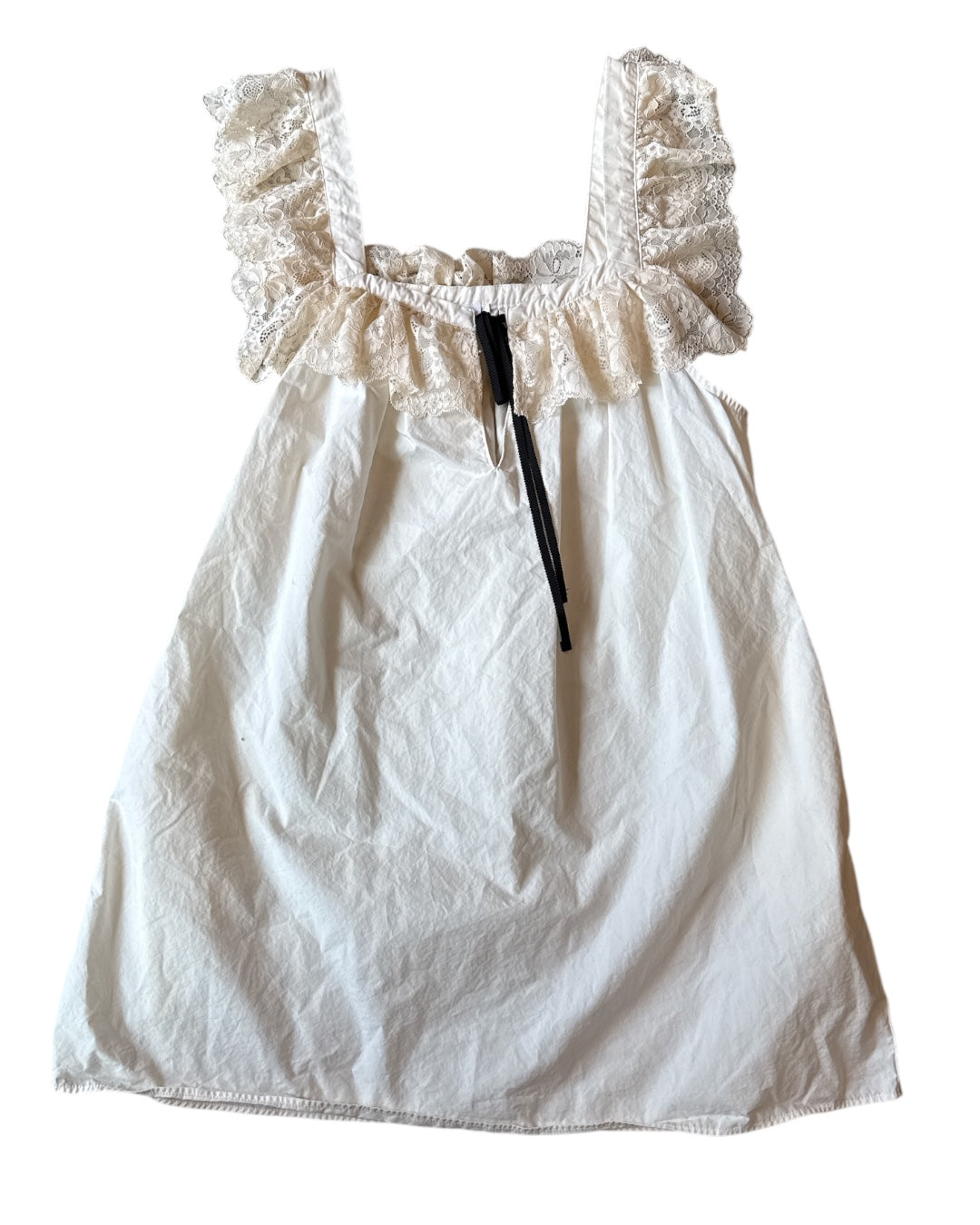 white kimchi blue lace tie babydoll dress, s