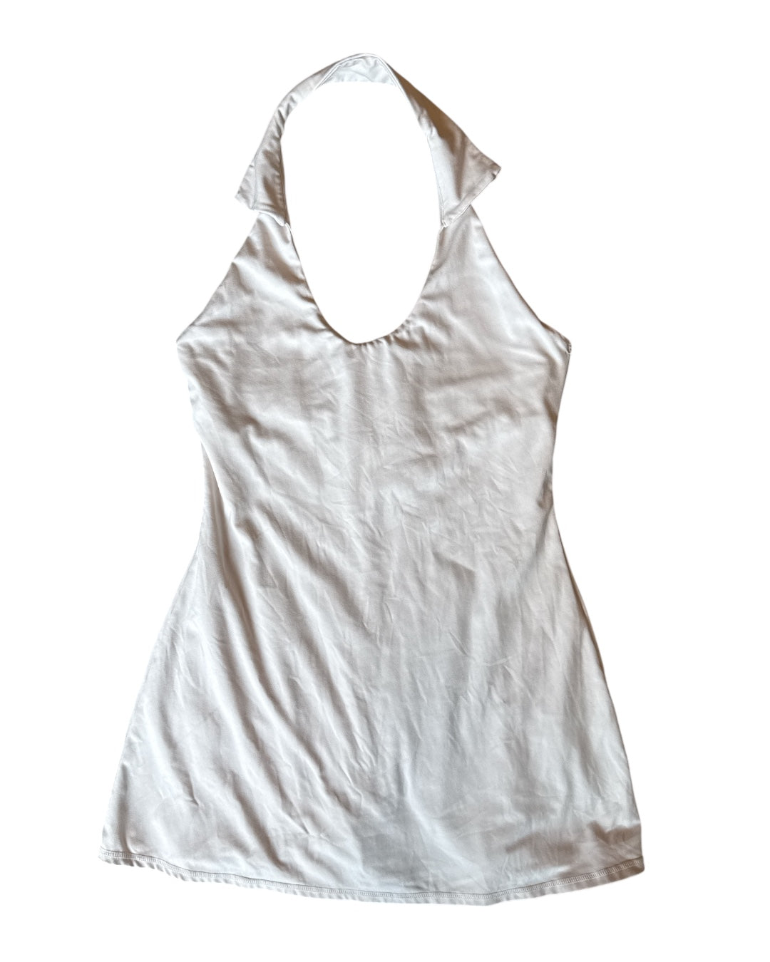 off whtie pac halter collar athletic dress, m